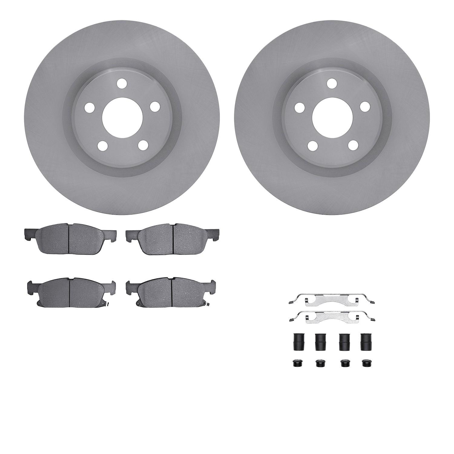 DYN 6512-99233 DFC Brake Rotor with 5000 Brake Pads and Hardware Kit
