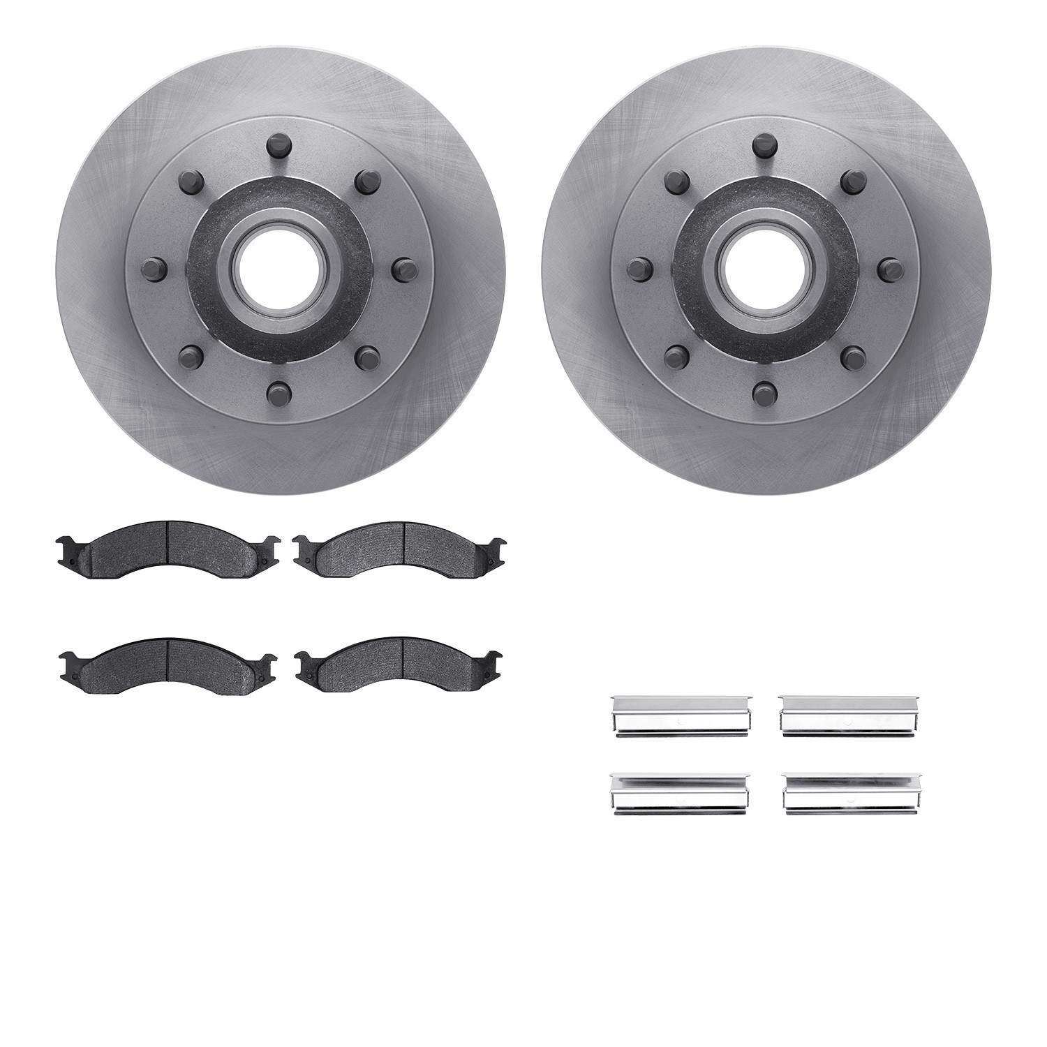 DYN 6512-99321 DFC Brake Rotor with 5000 Brake Pads and Hardware Kit