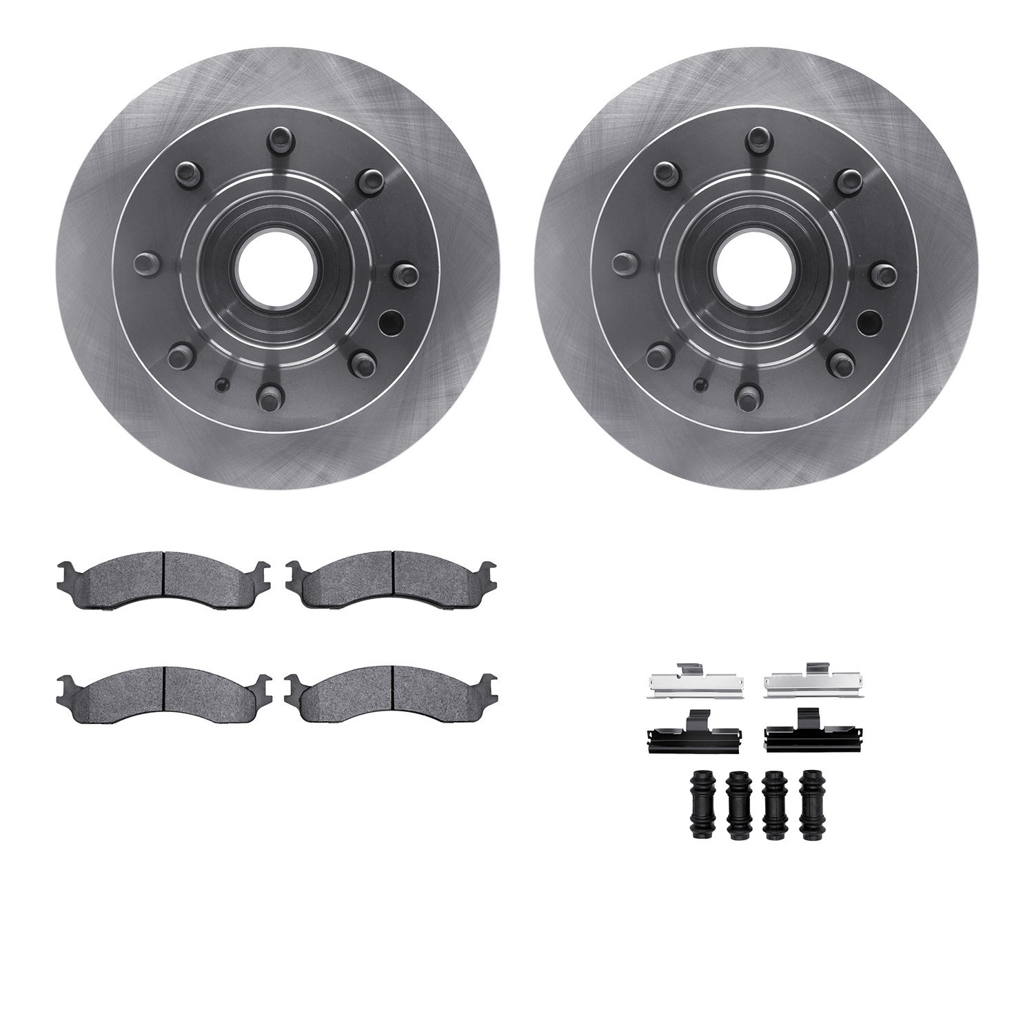 DYN 6512-99336 DFC Brake Rotor with 5000 Brake Pads and Hardware Kit