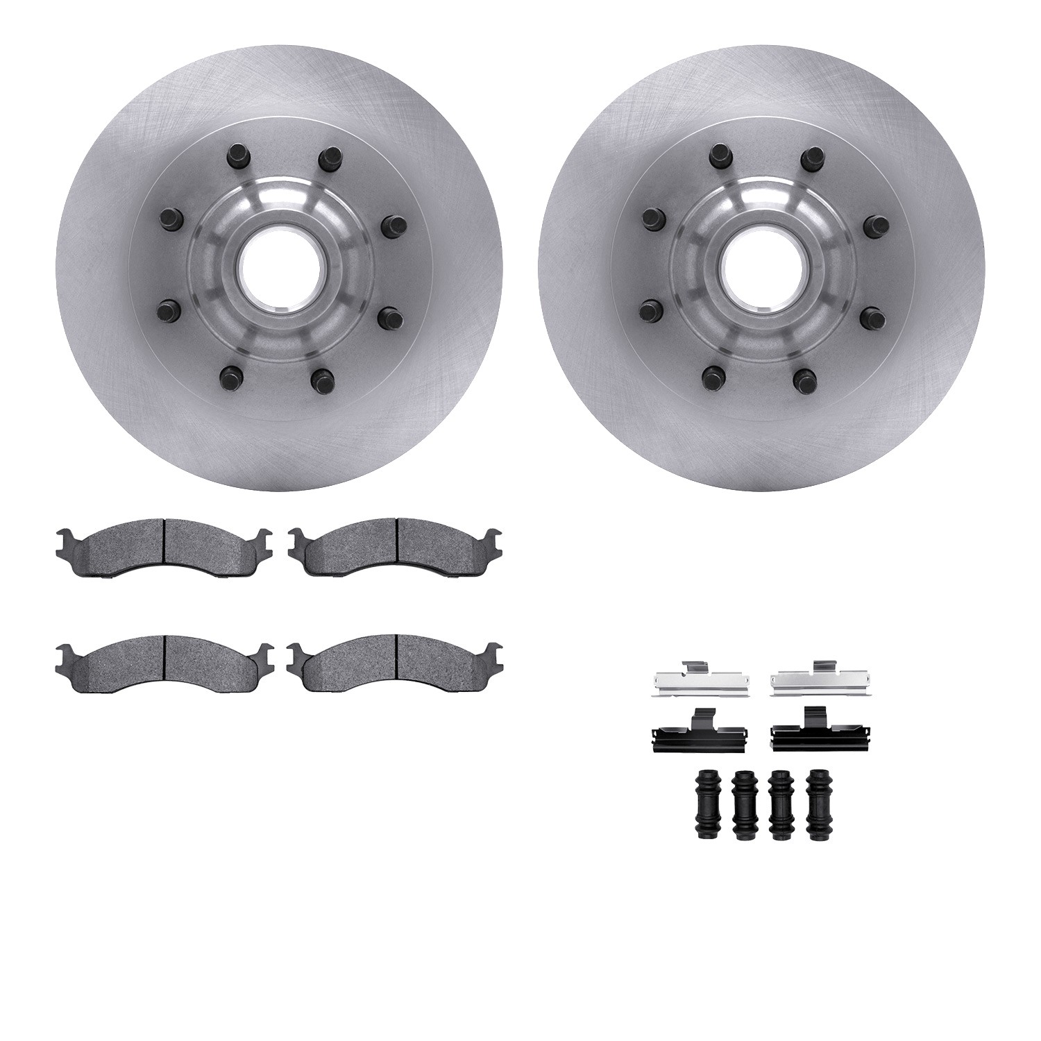 DYN 6512-99345 DFC Brake Rotor with 5000 Brake Pads and Hardware Kit