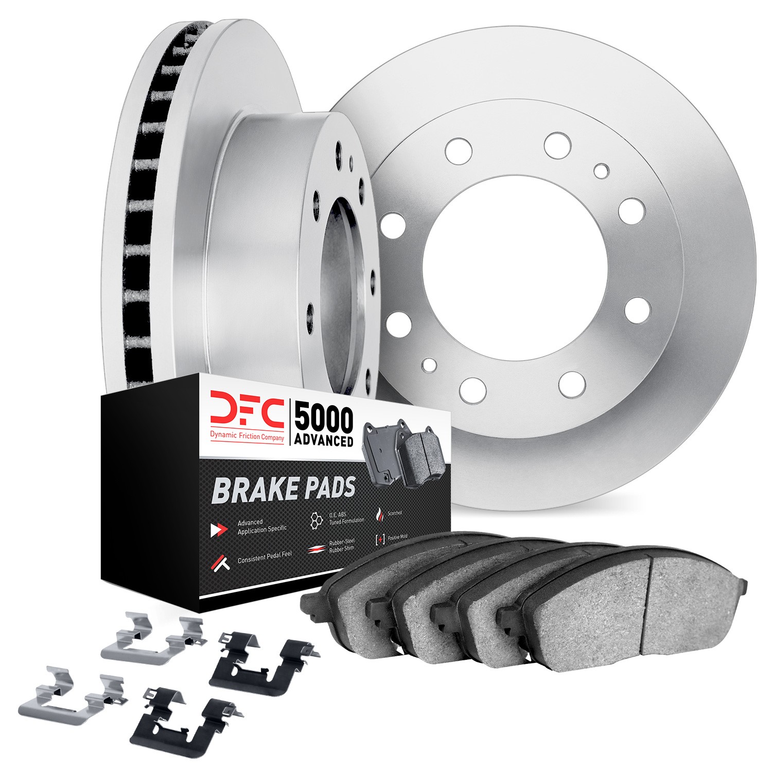 DYN 6512-99351 DFC Brake Rotor with 5000 Brake Pads and Hardware Kit - Image 2