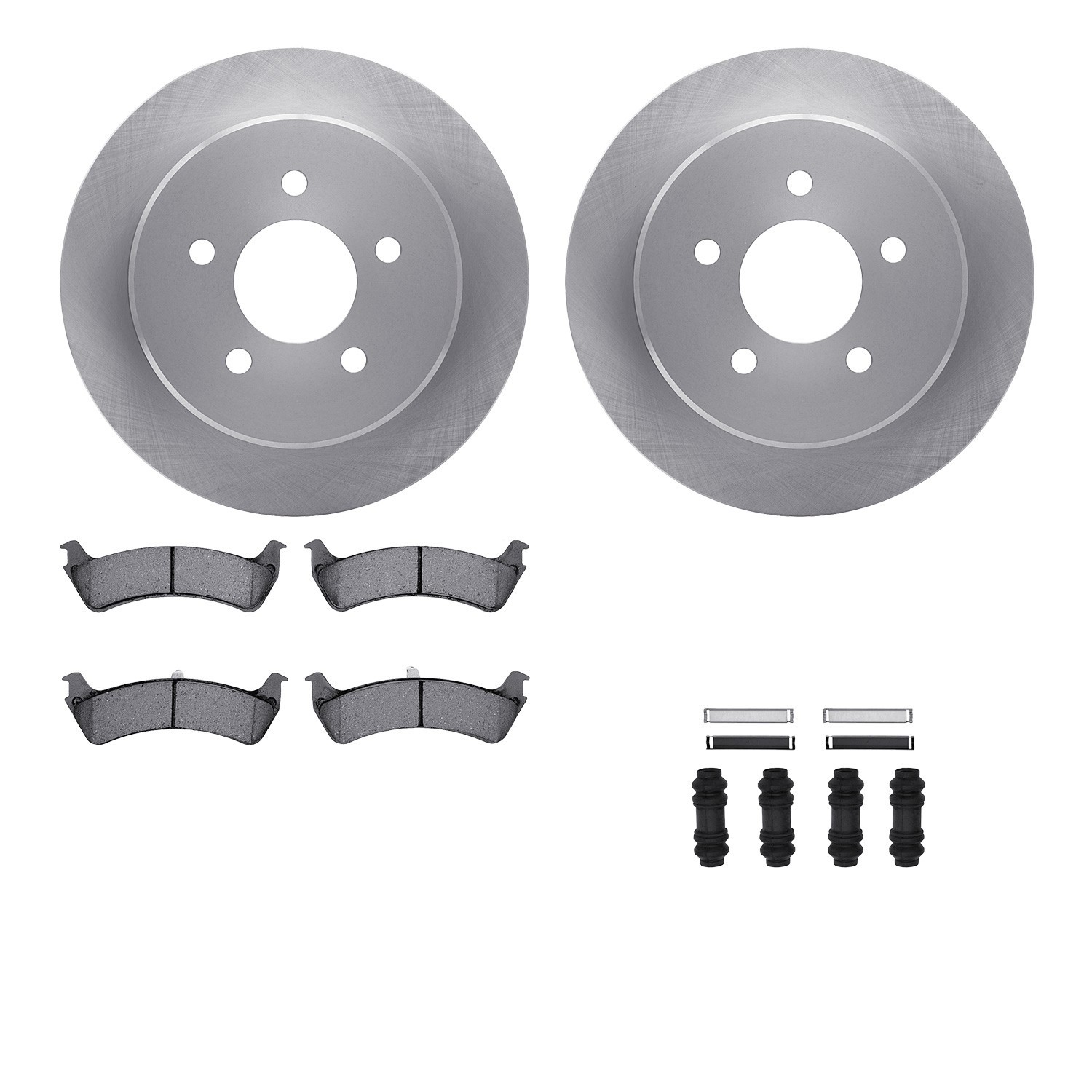 DYN-6512-99376 DFC Brake Rotor with 5000 Brake Pads and Hardware Kit