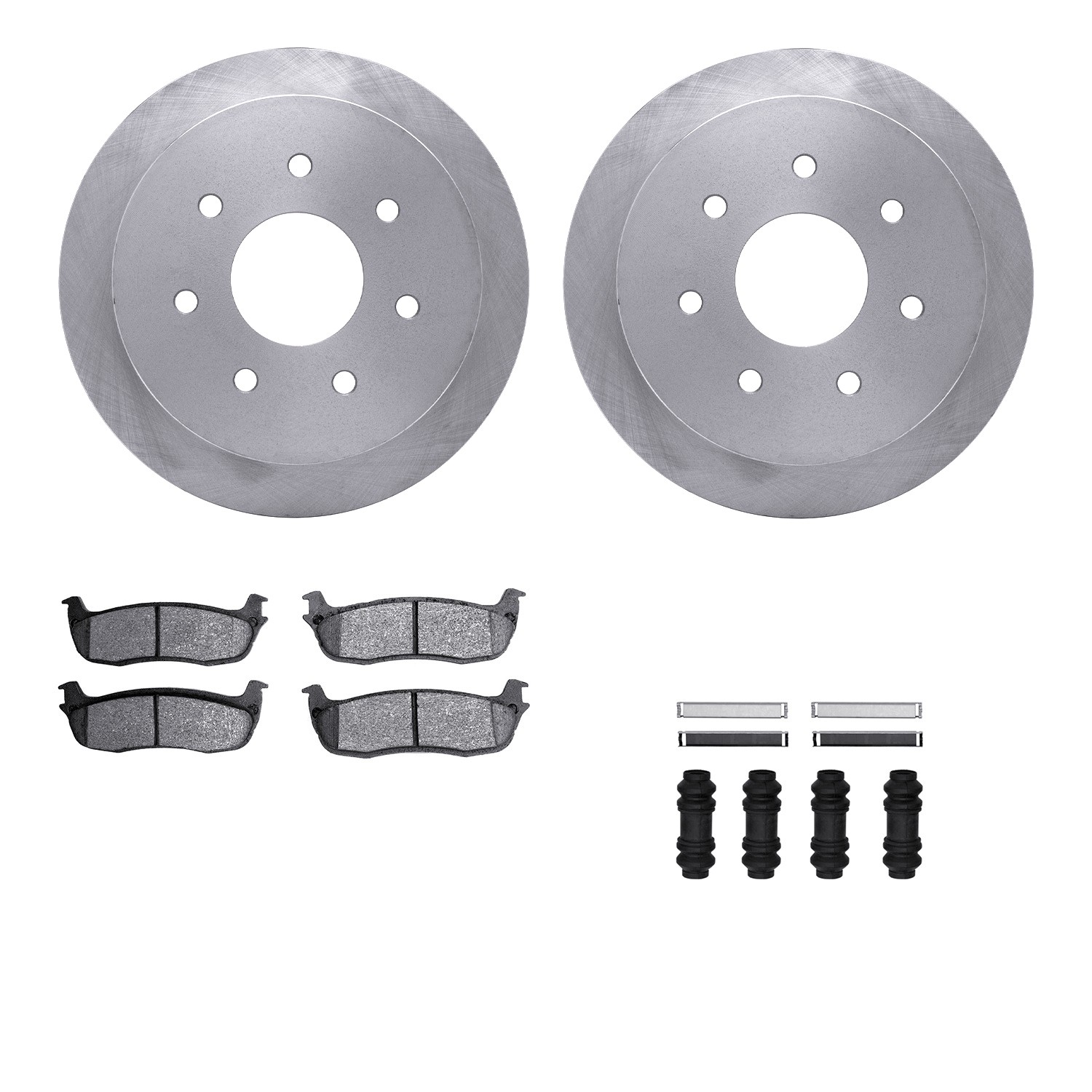 DYN 6512-99408 DFC Brake Rotor with 5000 Brake Pads and Hardware Kit