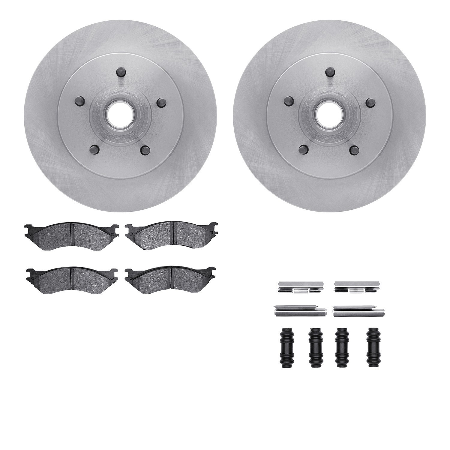 DYN 6512-99414 DFC Brake Rotor with 5000 Brake Pads and Hardware Kit