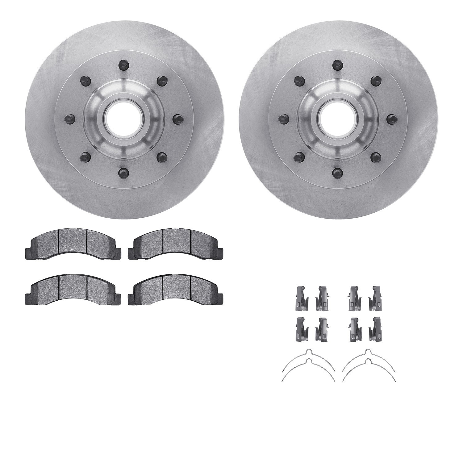 DYN 6512-99450 DFC Brake Rotor with 5000 Brake Pads and Hardware Kit
