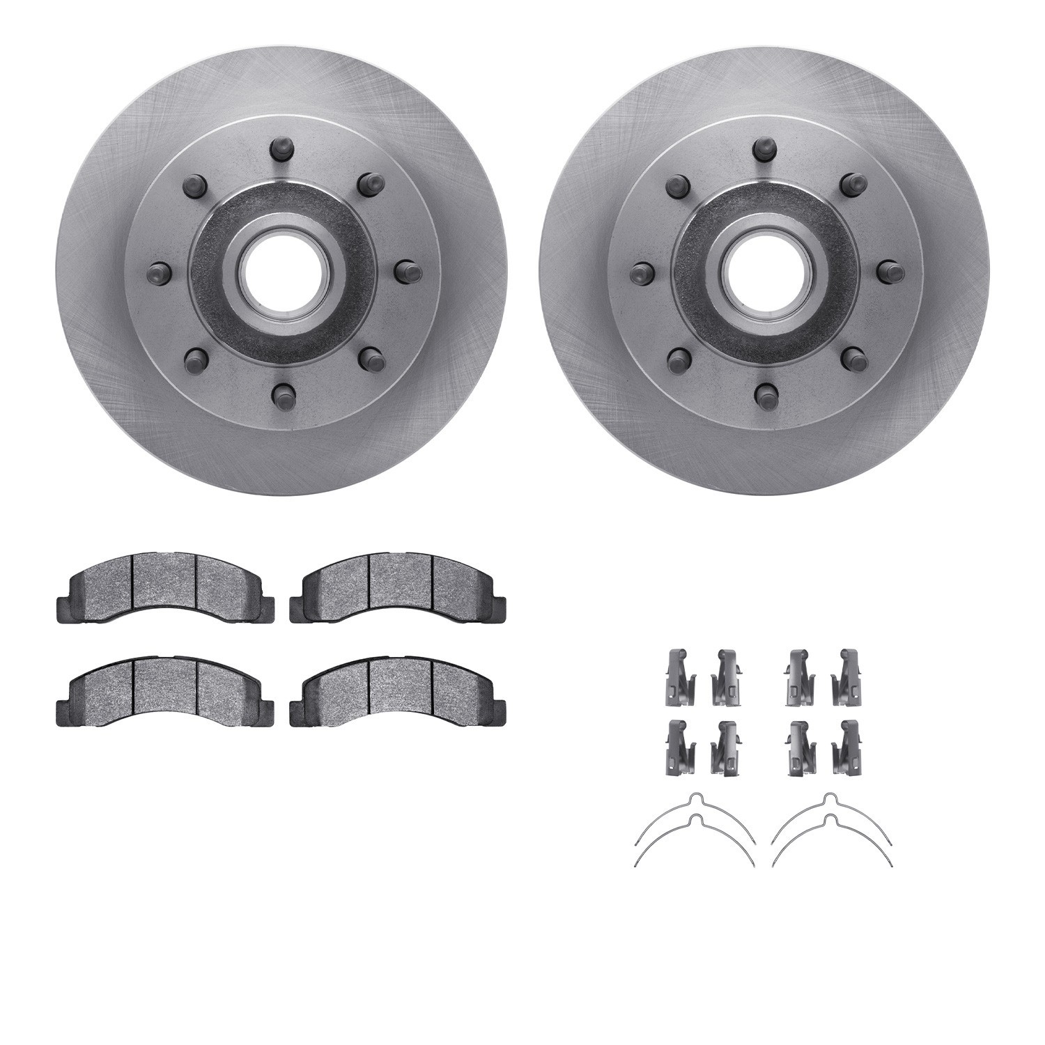 DYN 6512-99453 DFC Brake Rotor with 5000 Brake Pads and Hardware Kit