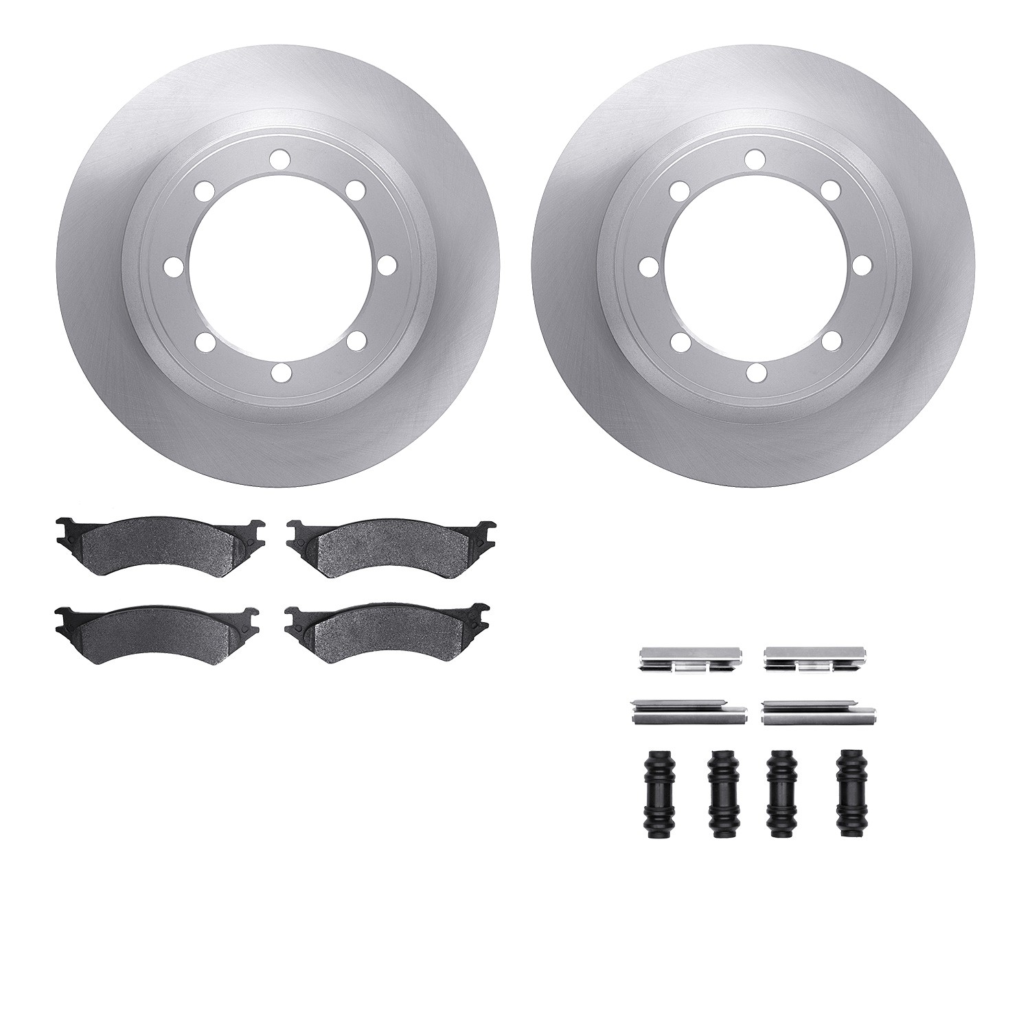 DYN 6512-99468 DFC Brake Rotor with 5000 Brake Pads and Hardware Kit