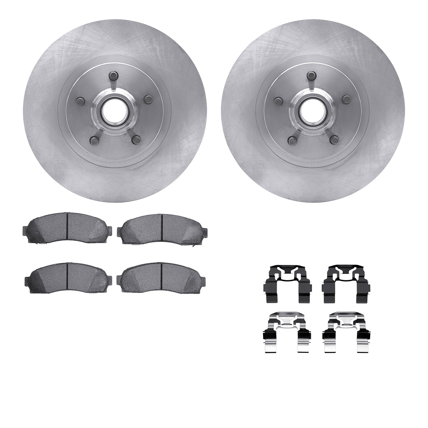DYN 6512-99493 DFC Brake Rotor with 5000 Brake Pads and Hardware Kit