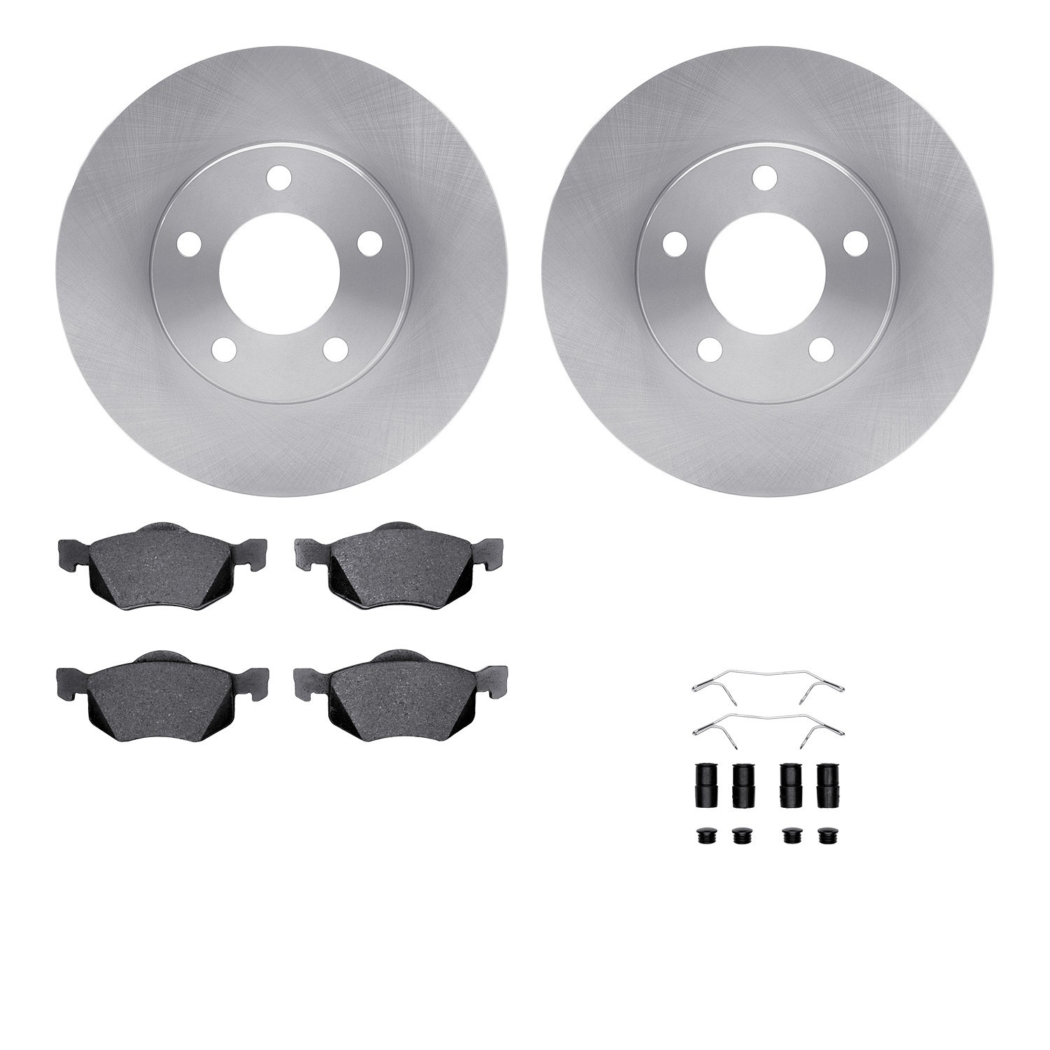 DYN 6512-99511 DFC Brake Rotor with 5000 Brake Pads and Hardware Kit