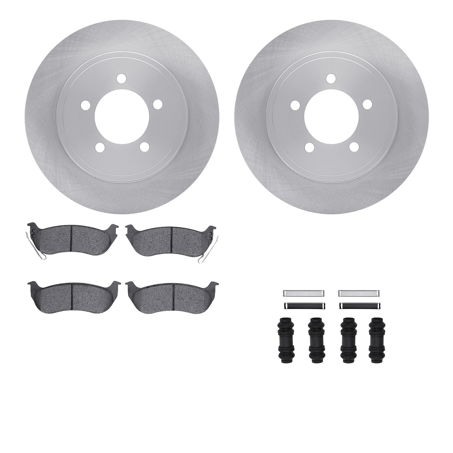 DYN 6512-99517 DFC Brake Rotor with 5000 Brake Pads and Hardware Kit