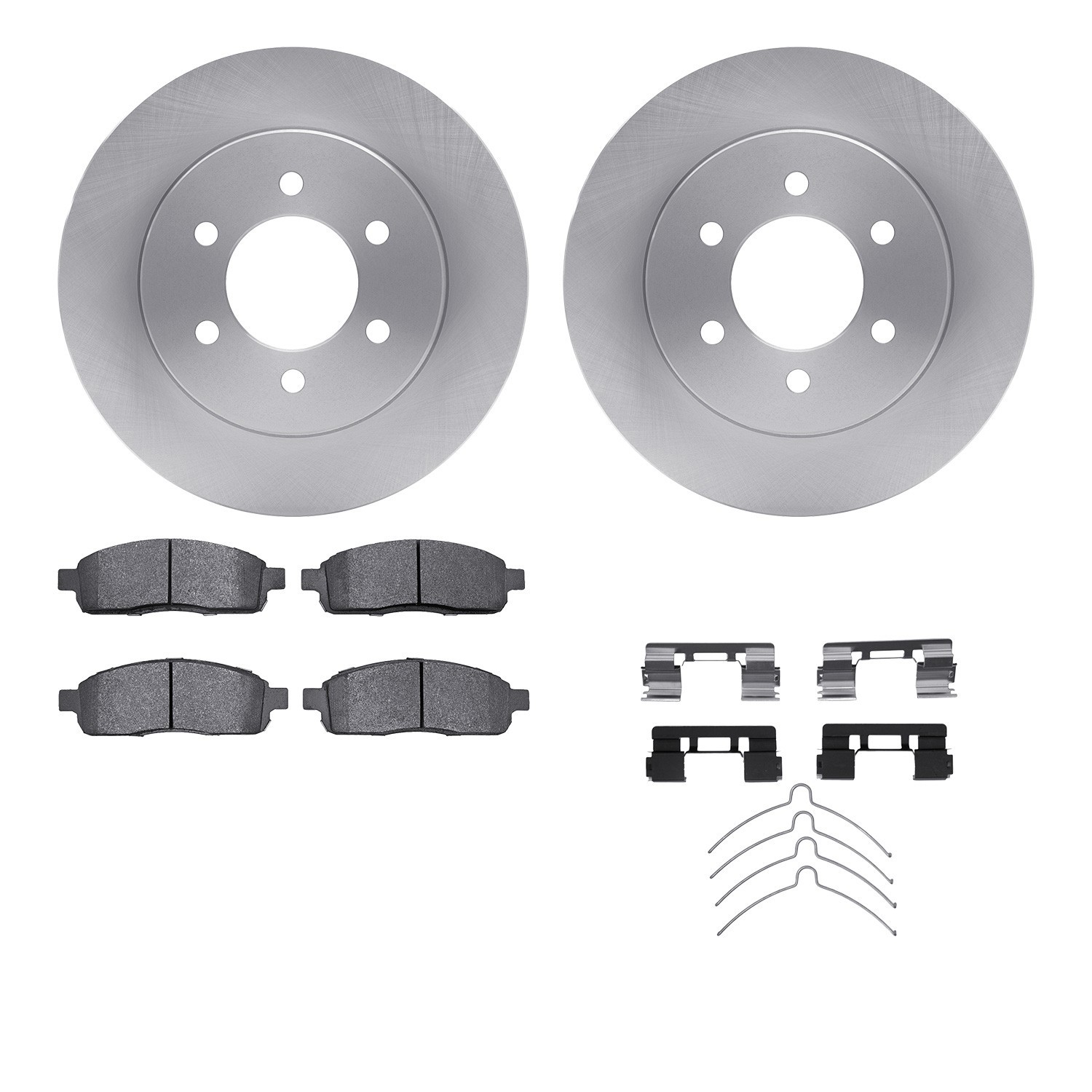 DYN-6512-99549 DFC Brake Rotor with 5000 Brake Pads and Hardware Kit