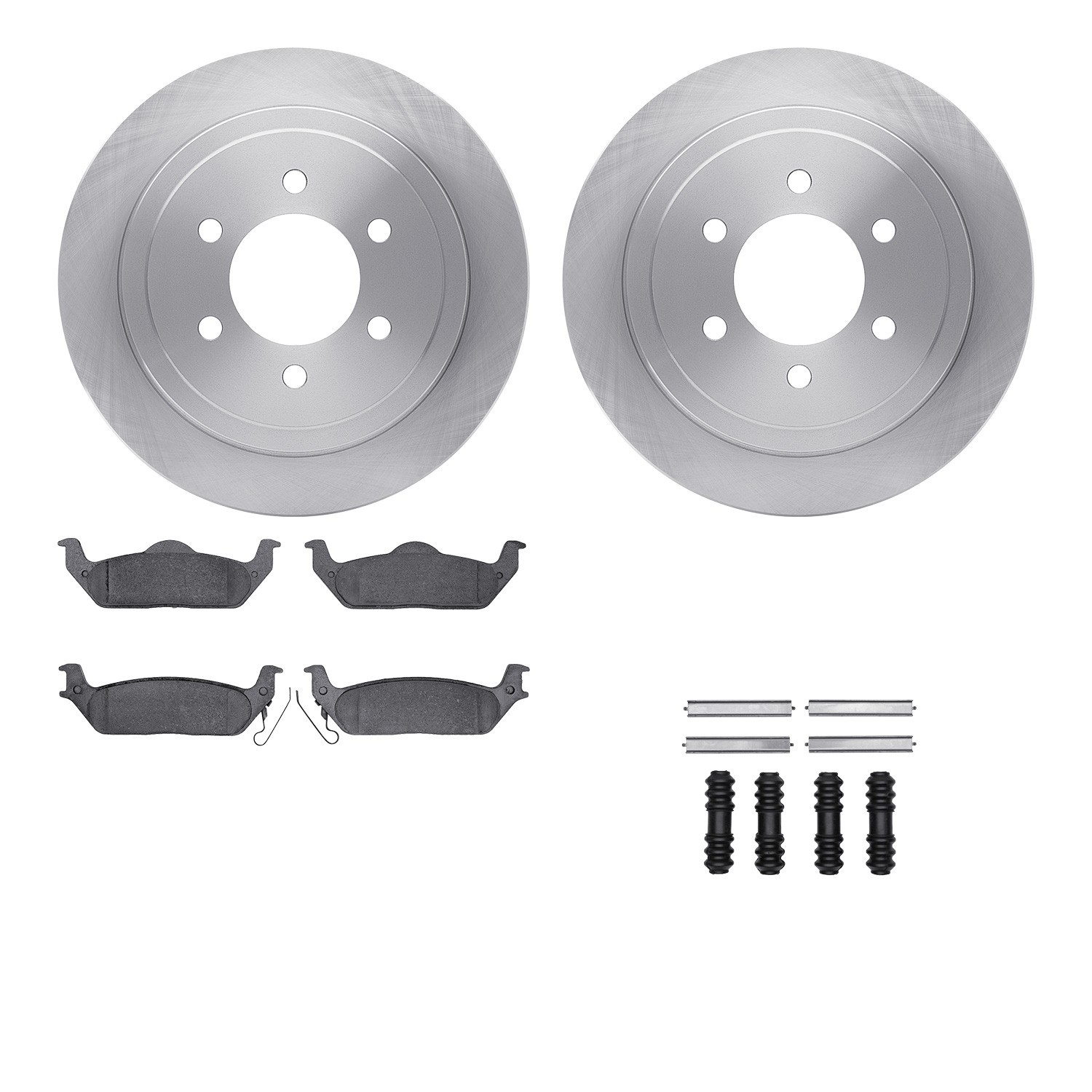 DYN-6512-99555 DFC Brake Rotor with 5000 Brake Pads and Hardware Kit