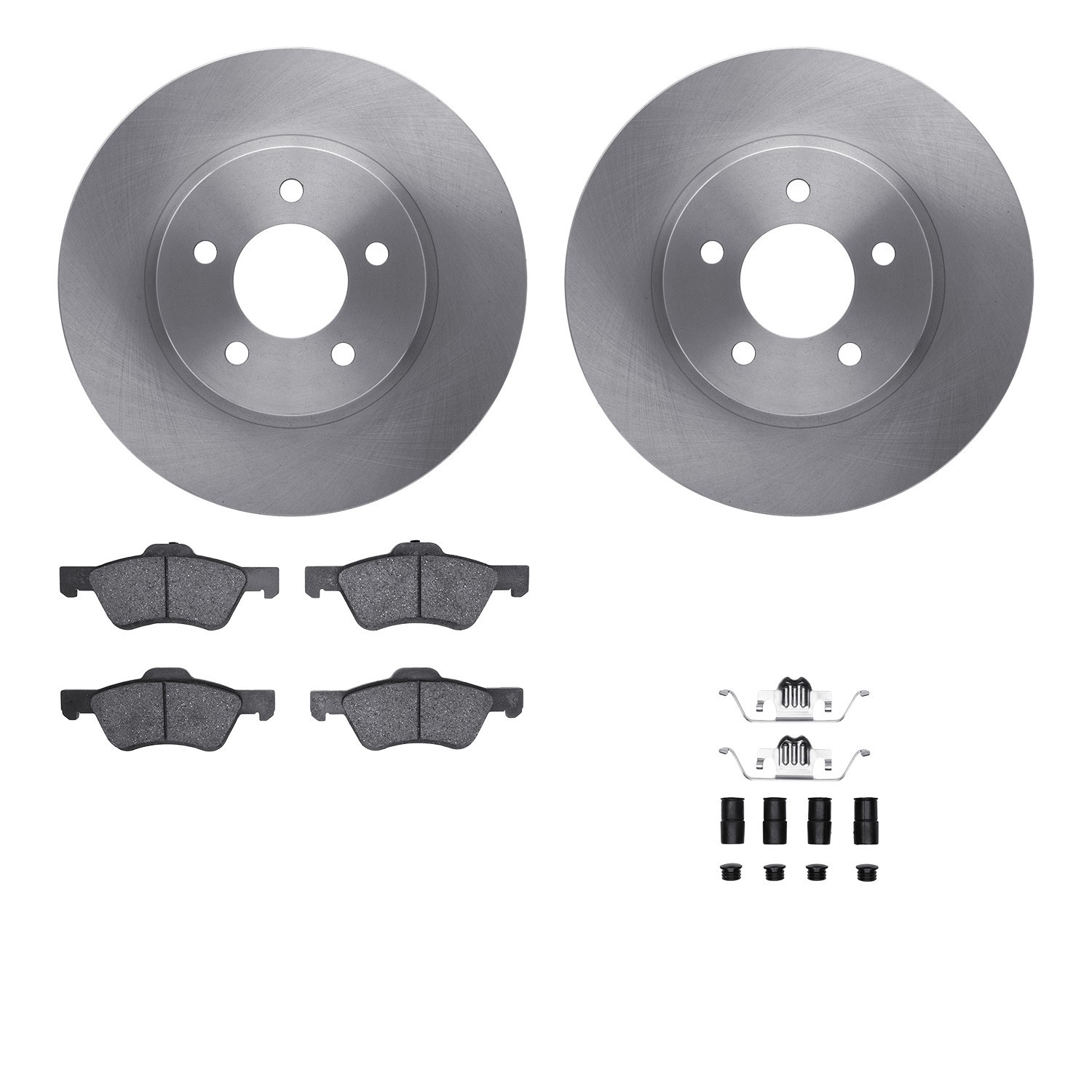 DYN 6512-99576 DFC Brake Rotor with 5000 Brake Pads and Hardware Kit