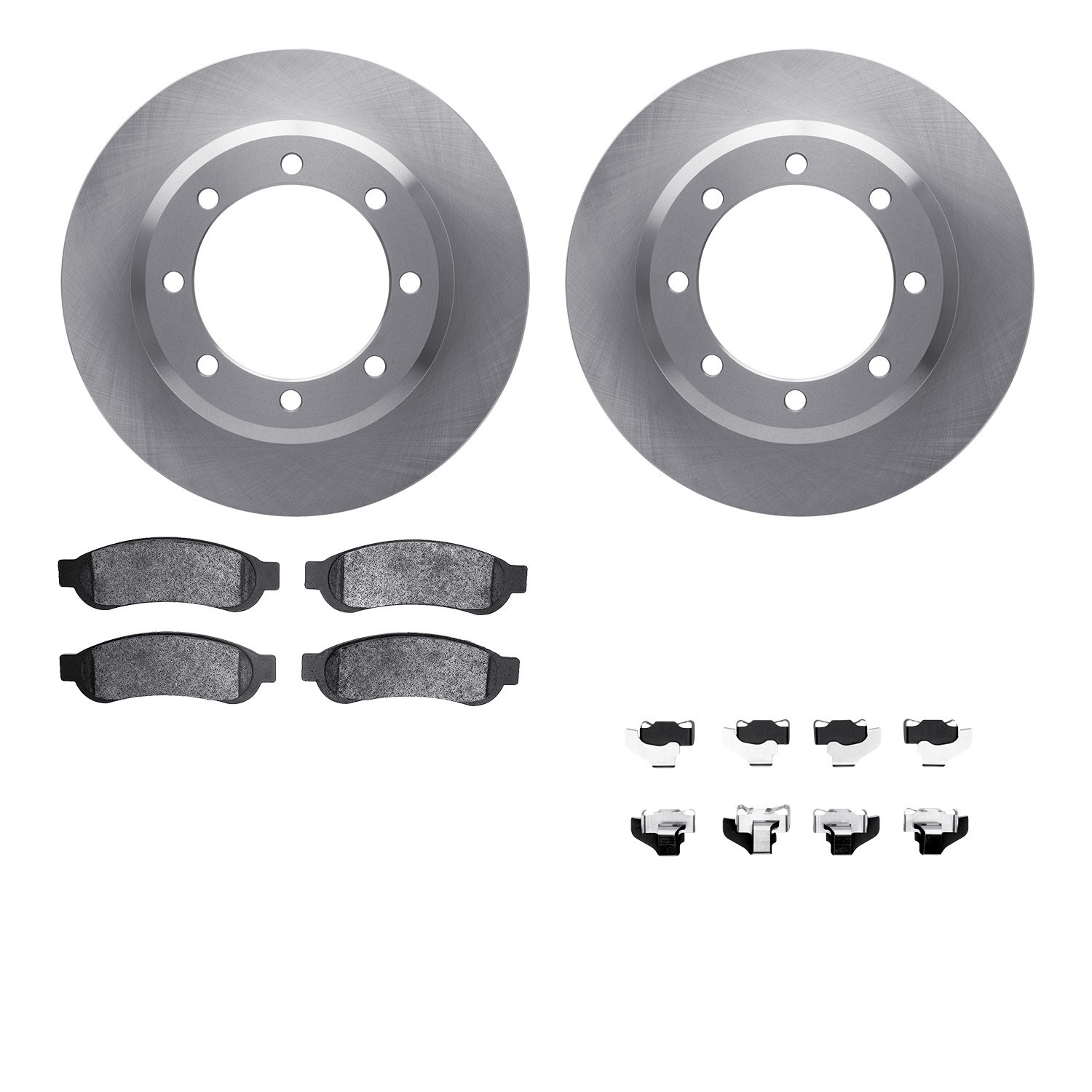 DYN 6512-99613 DFC Brake Rotor with 5000 Brake Pads and Hardware Kit