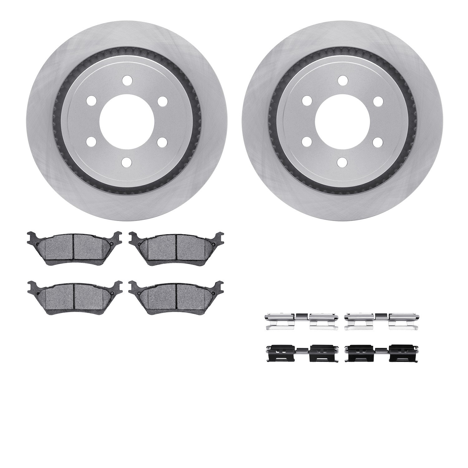 DYN 6512-99681 DFC Brake Rotor with 5000 Brake Pads and Hardware Kit