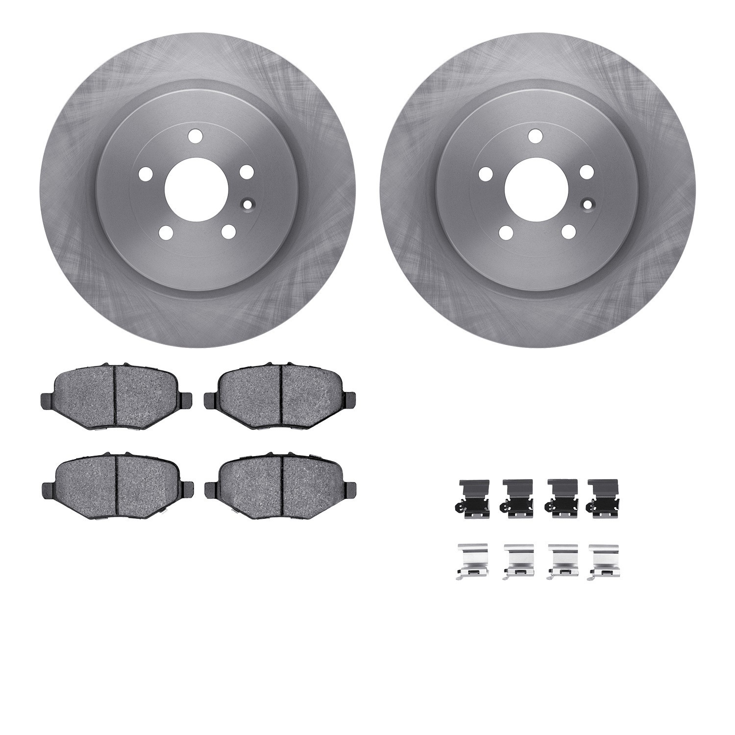 DYN 6512-99689 DFC Brake Rotor with 5000 Brake Pads and Hardware Kit