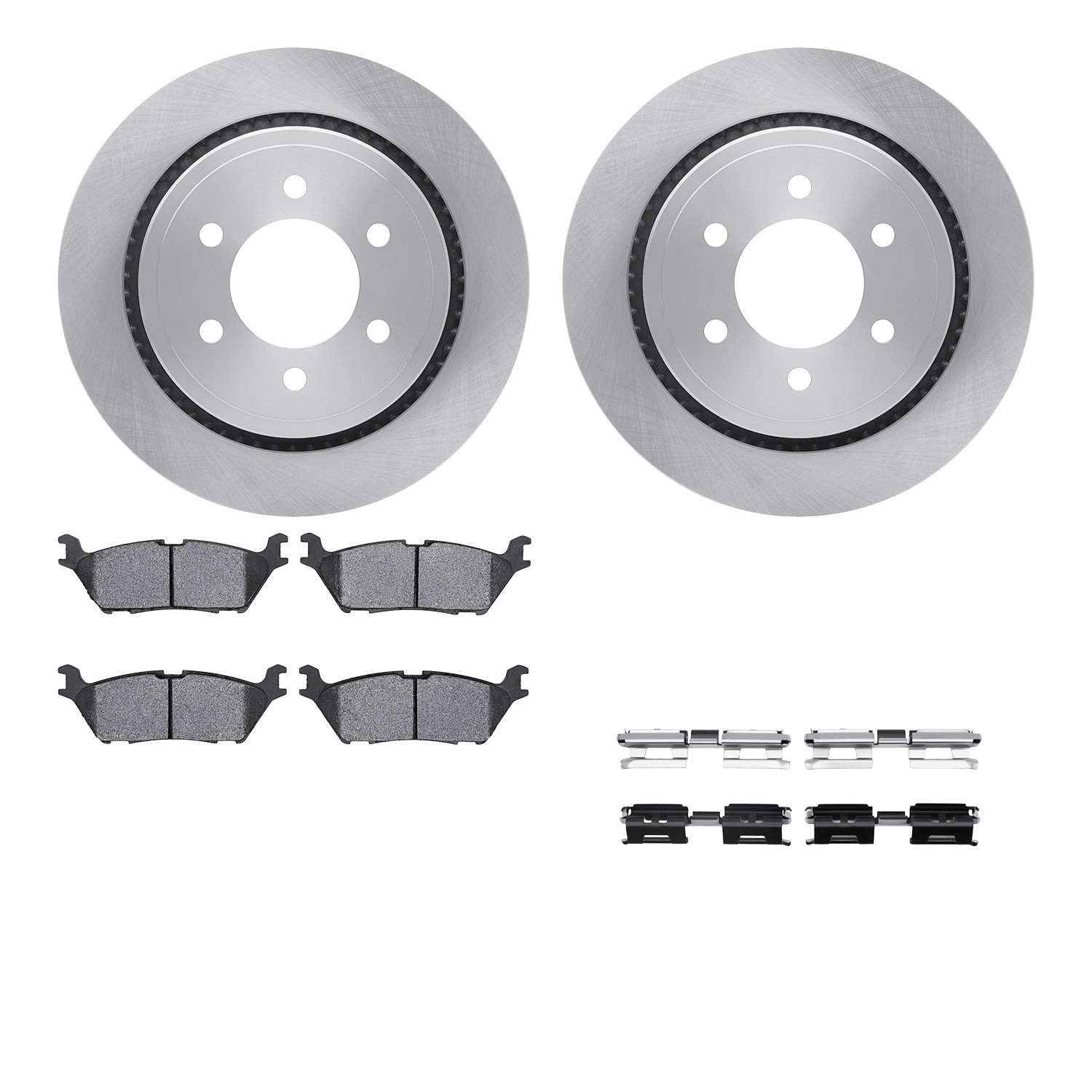 DYN-6512-99726 DFC Brake Rotor with 5000 Brake Pads and Hardware Kit