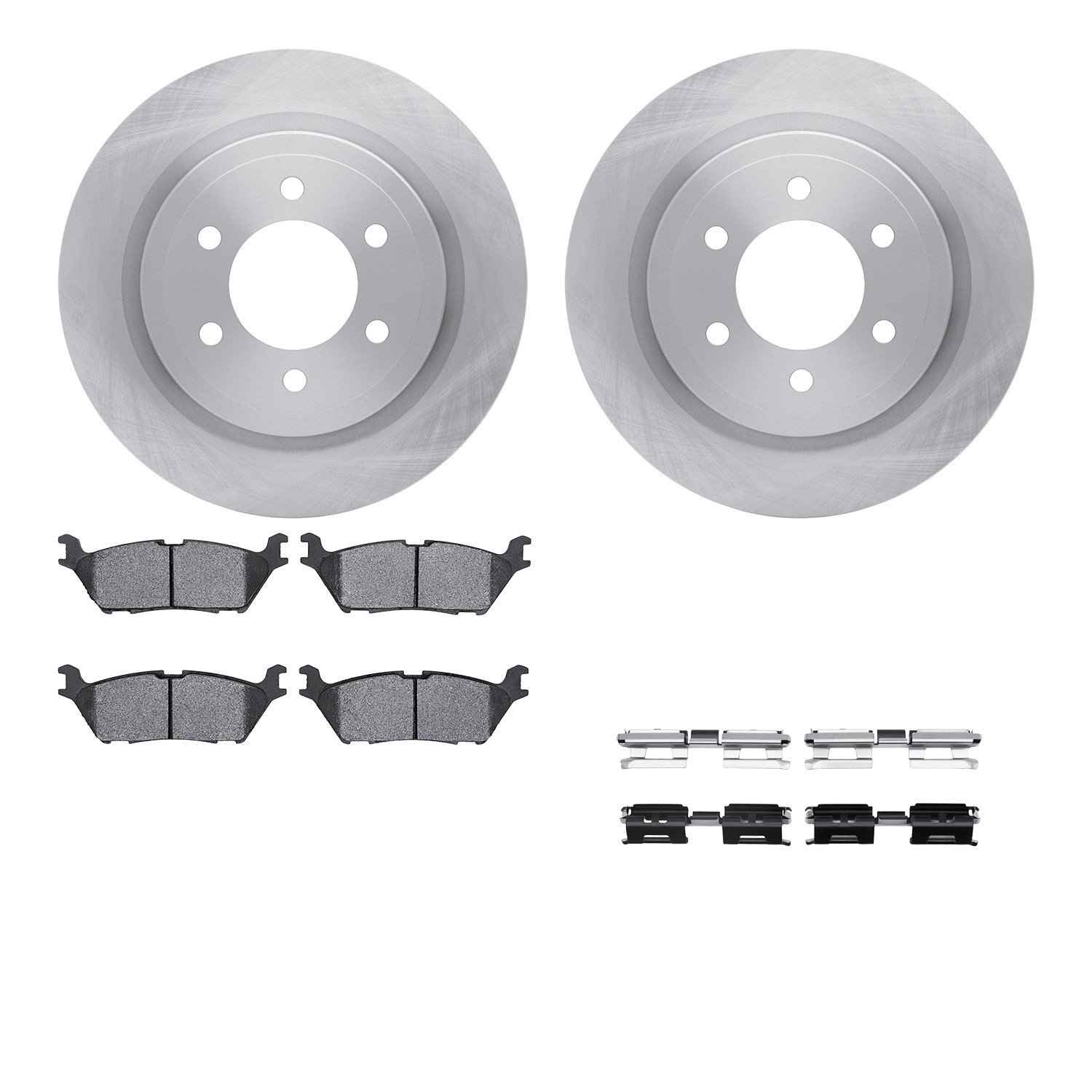 DYN 6512-99804 DFC Brake Rotor with 5000 Brake Pads and Hardware Kit