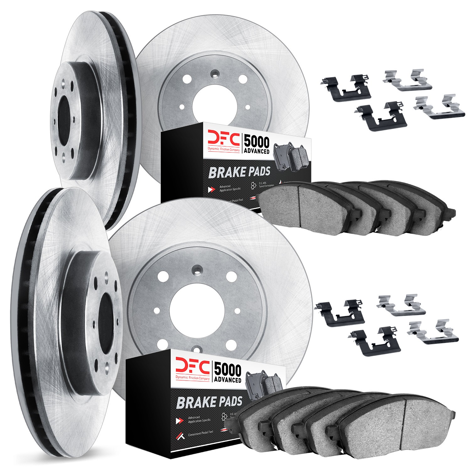 DYN 6514-76427 DFC Rotors with 5000 Advanced Brake Pads includes Hardware
