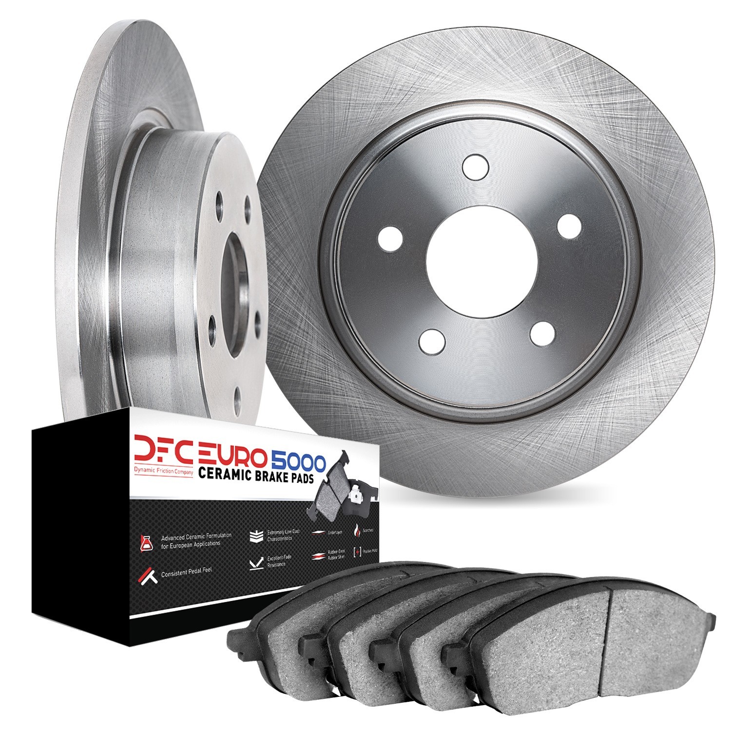 DYN-6602-63015 DFC Rotors with EURO 5000 Ceramic Brake Pads - Image 2