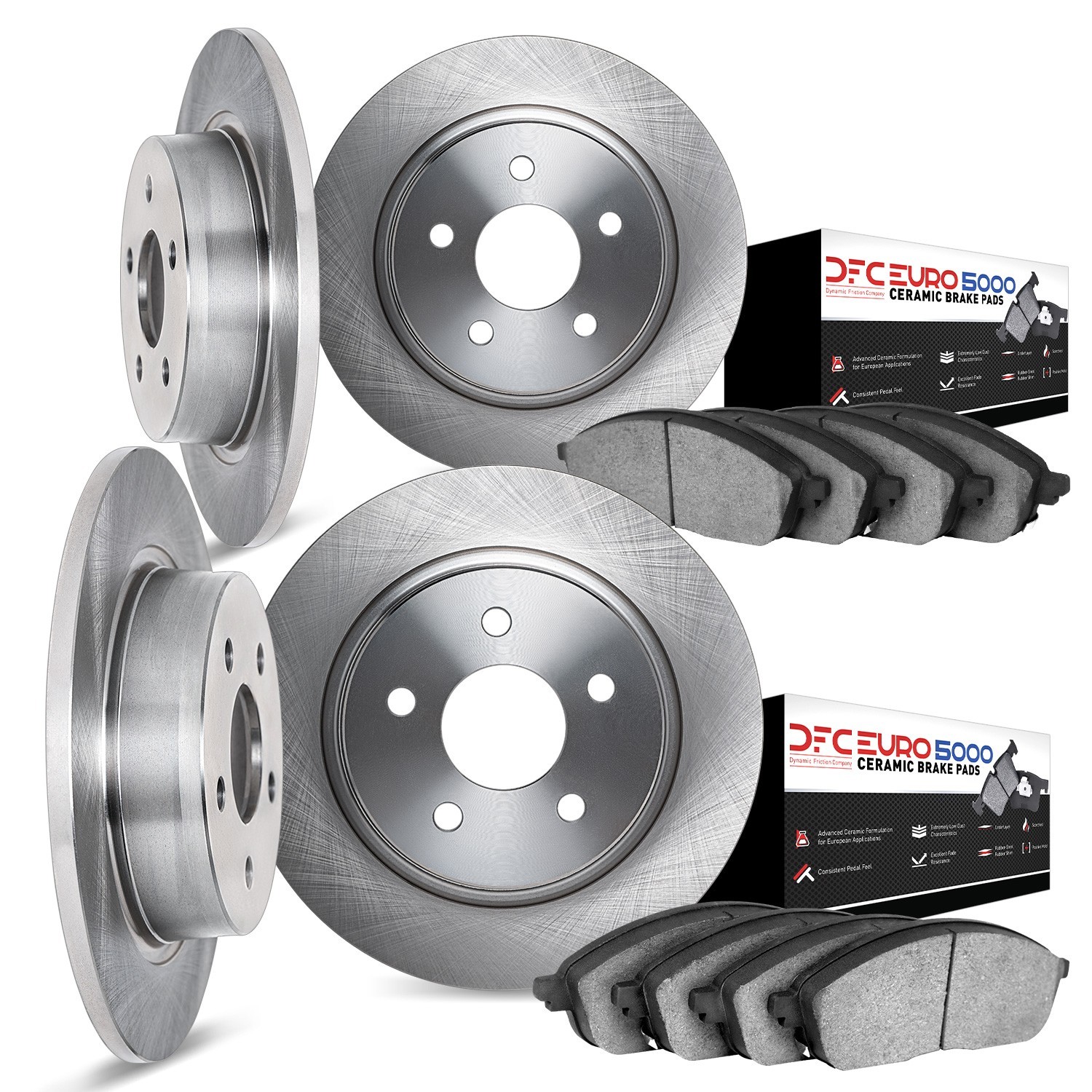 DYN 6604-63006 DFC Rotors with EURO 5000 Ceramic Brake Pads