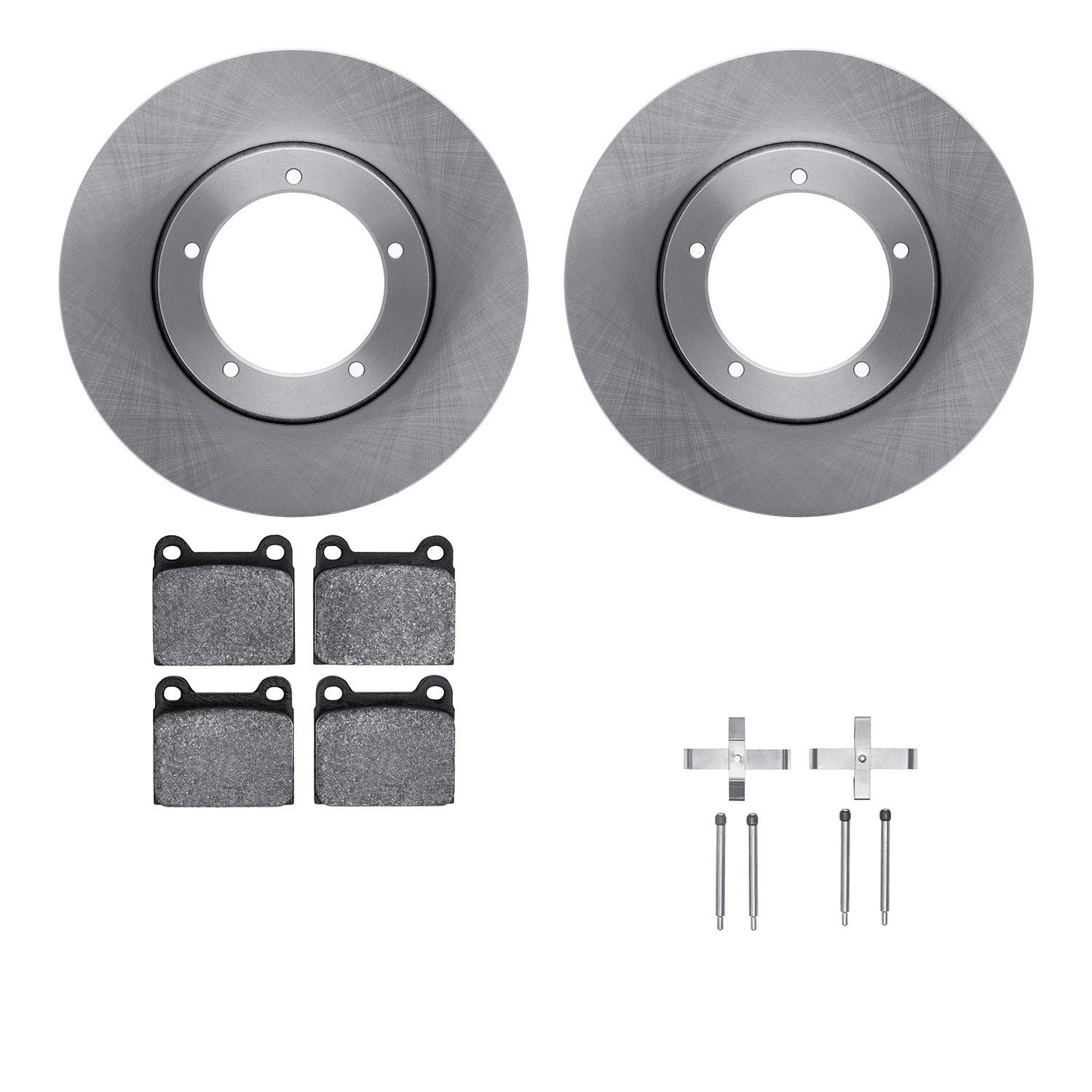 DYN 6612-02009 DFC Rotors with EURO 5000 Ceramic Brake Pads includes Hardware