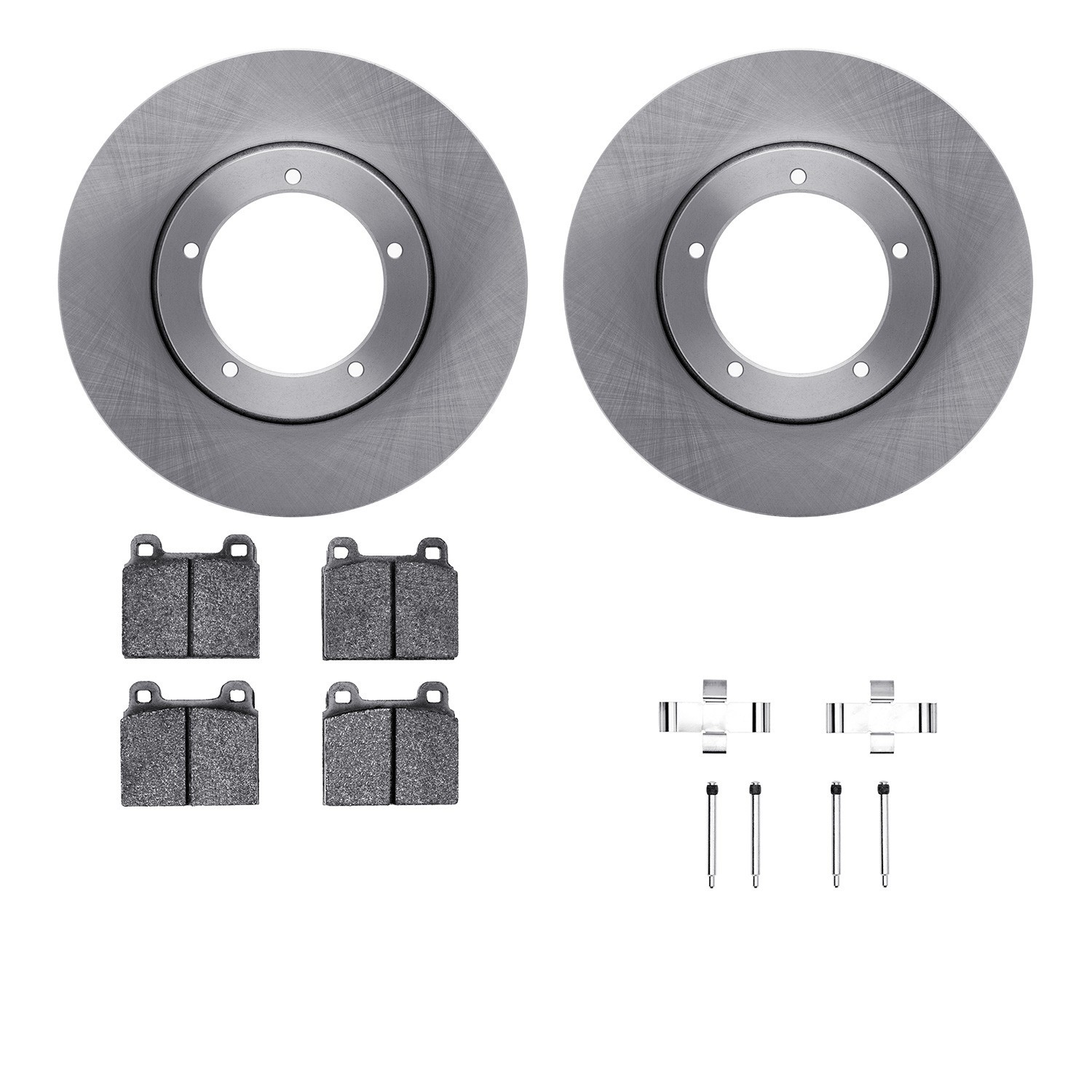 DYN 6612-02011 DFC Rotors with EURO 5000 Ceramic Brake Pads includes Hardware