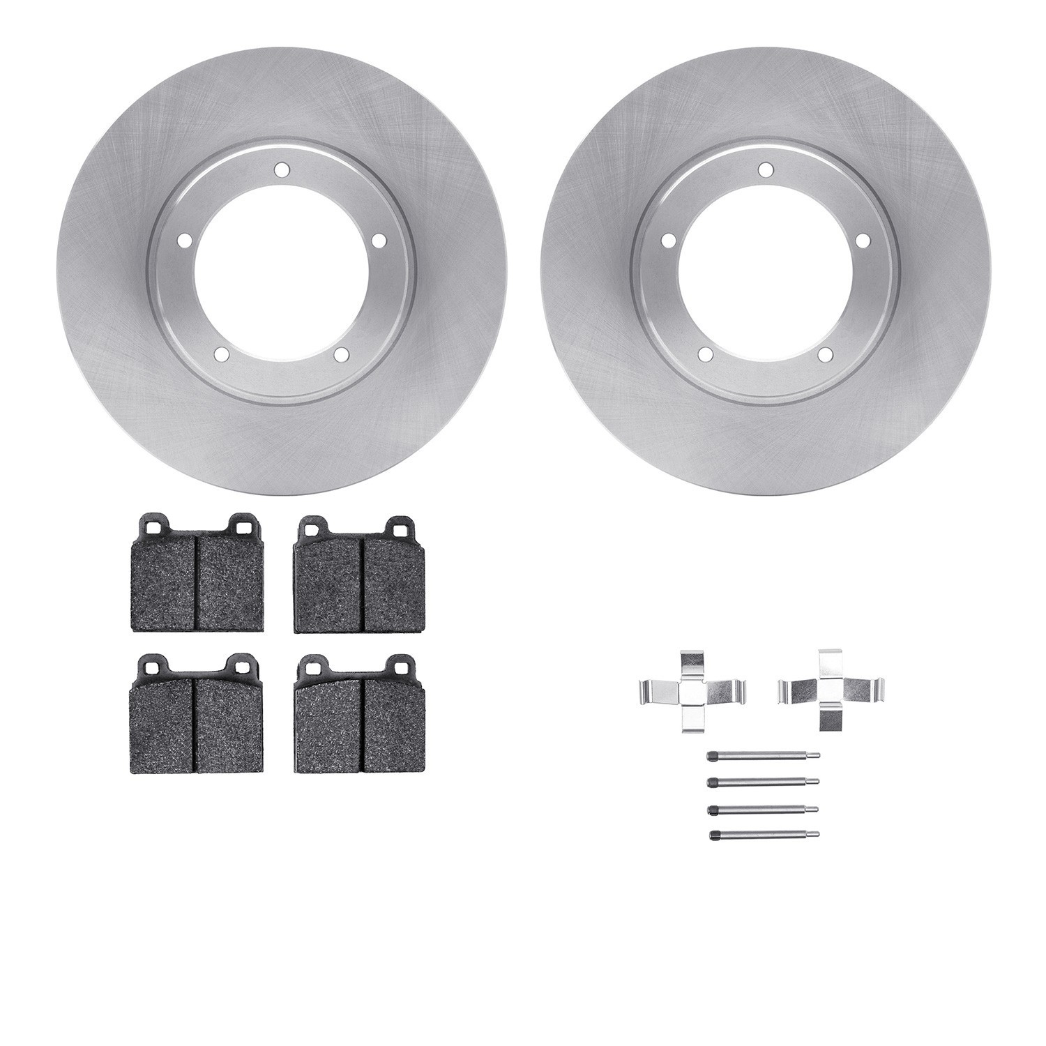 DYN 6612-02018 DFC Rotors with EURO 5000 Ceramic Brake Pads includes Hardware