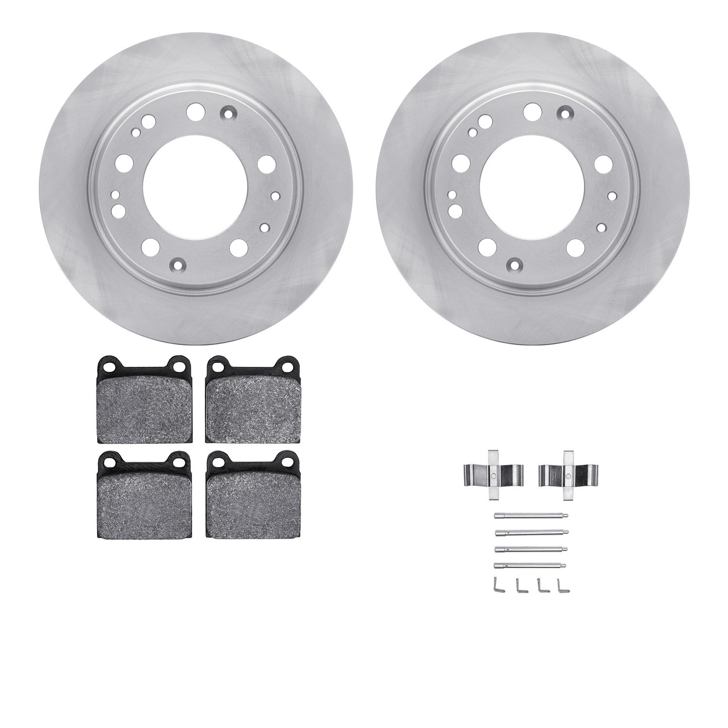 DYN 6612-02022 DFC Rotors with EURO 5000 Ceramic Brake Pads includes Hardware