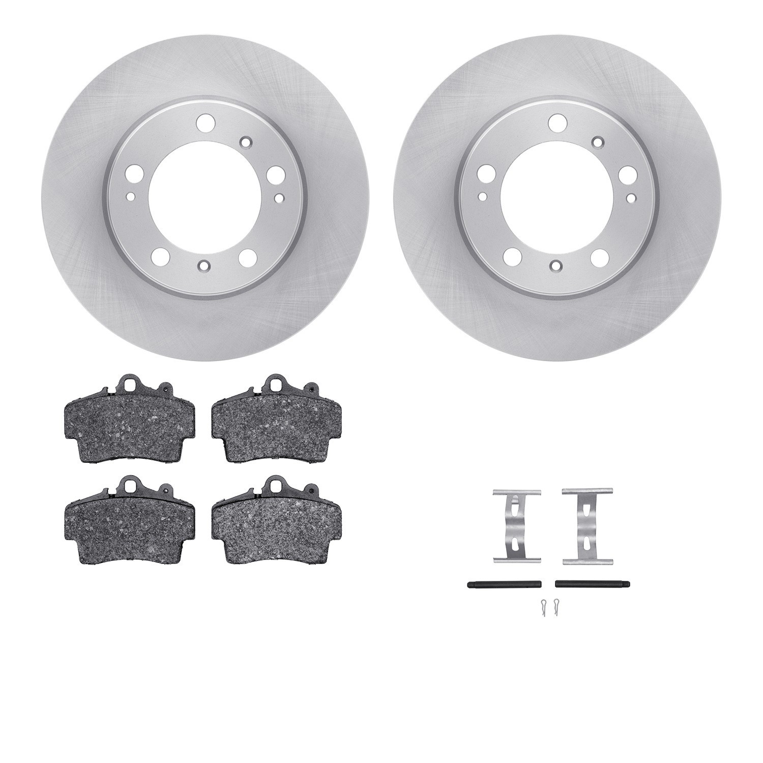 DYN 6612-02031 DFC Rotors with EURO 5000 Ceramic Brake Pads includes Hardware