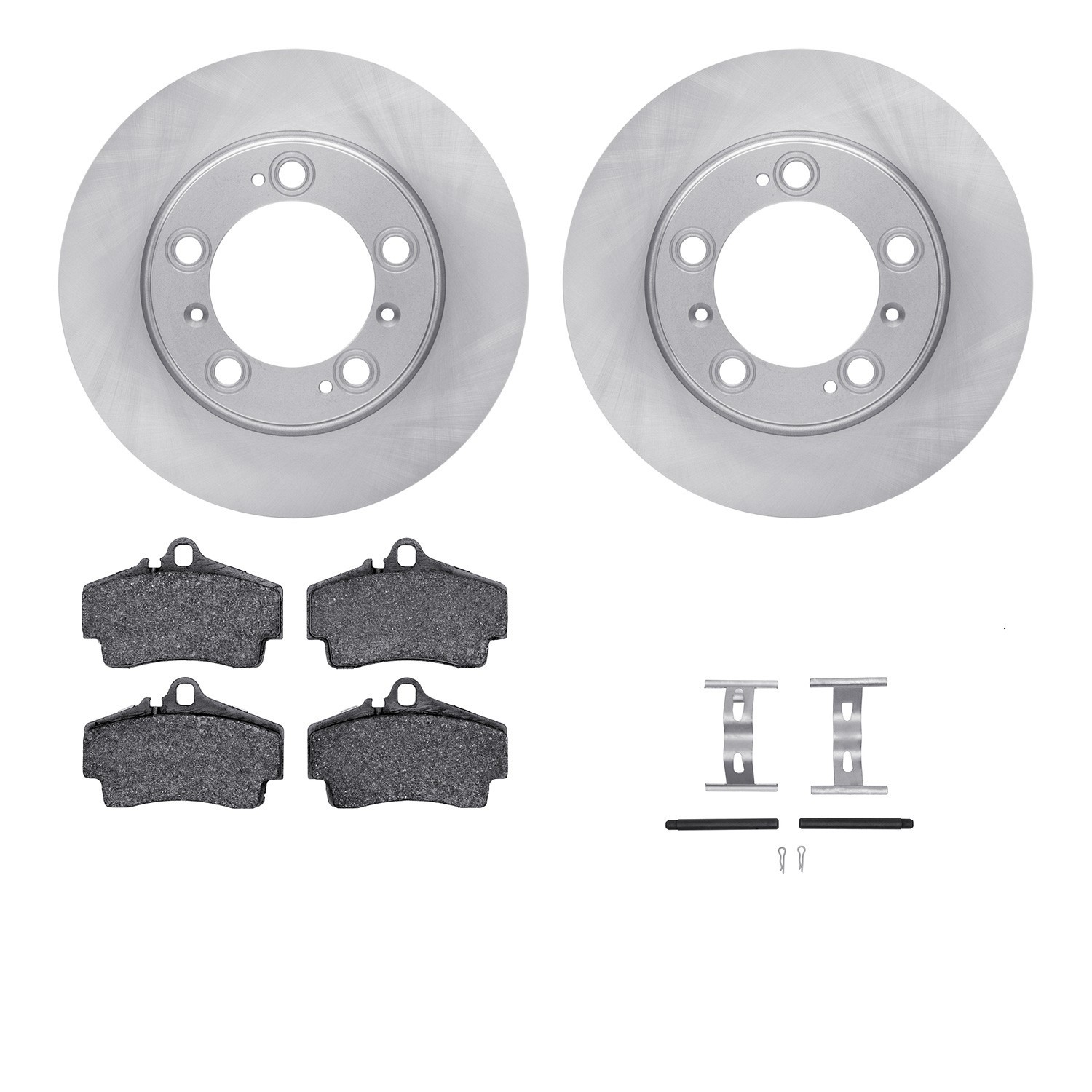 DYN 6612-02035 DFC Rotors with EURO 5000 Ceramic Brake Pads includes Hardware