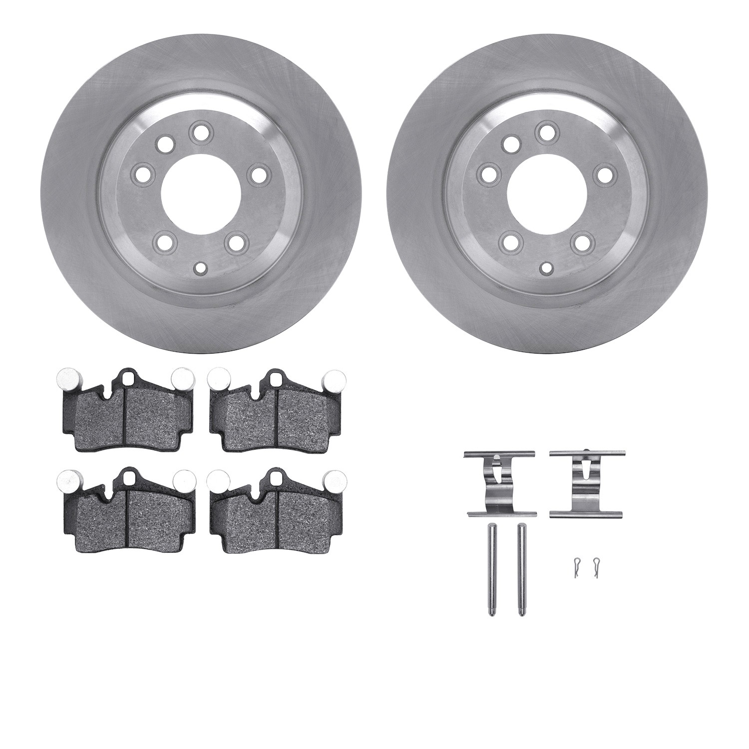 DYN 6612-02048 DFC Rotors with EURO 5000 Ceramic Brake Pads includes Hardware