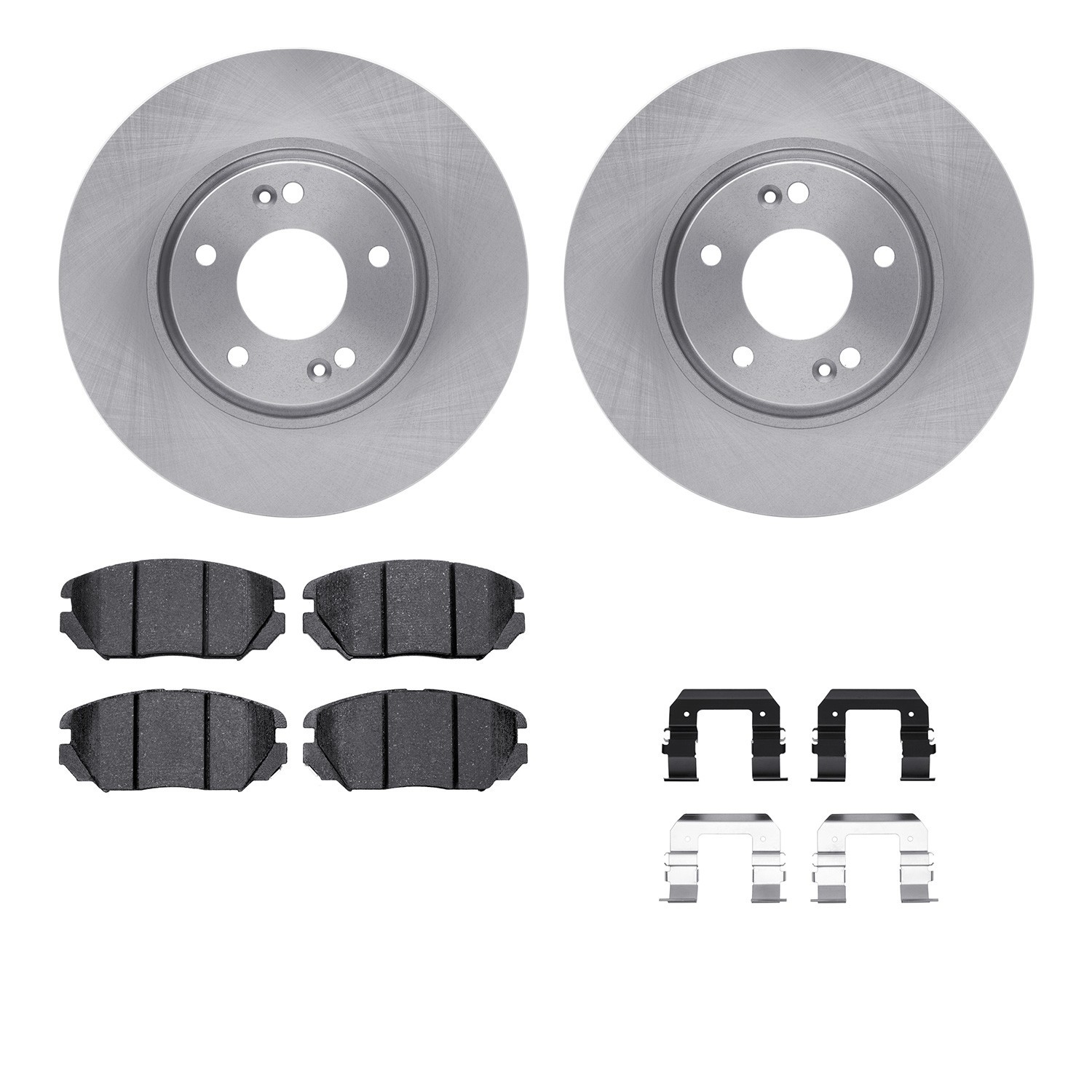 DYN 6612-03007 DFC Rotors with EURO 5000 Ceramic Brake Pads includes Hardware