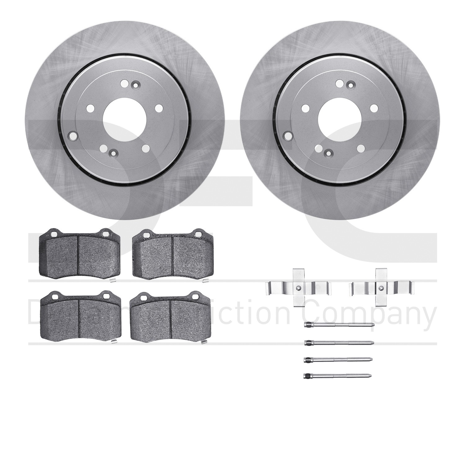 DYN 6612-03011 DFC Rotors with EURO 5000 Ceramic Brake Pads includes Hardware