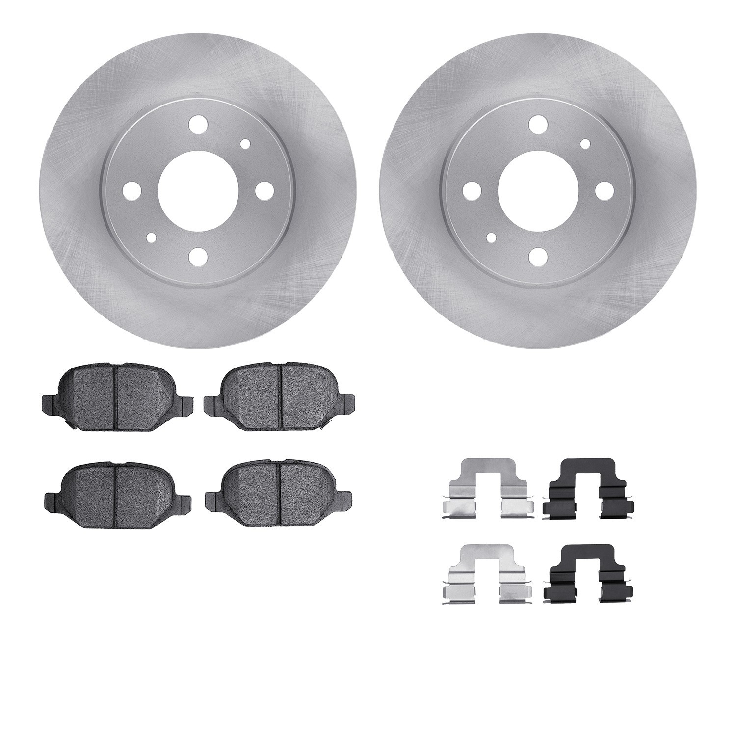 DYN 6612-07003 DFC Rotors with EURO 5000 Ceramic Brake Pads includes Hardware