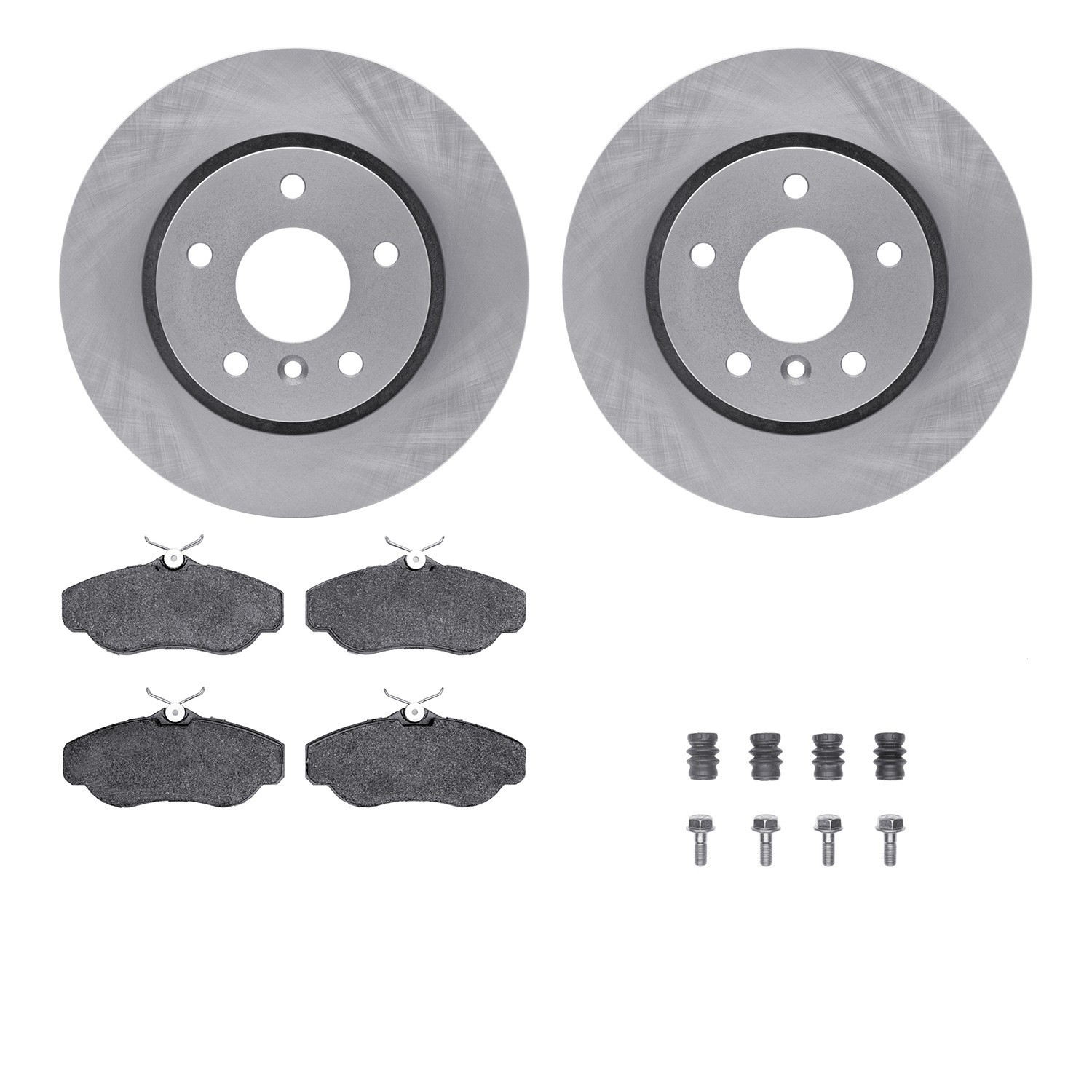 DYN 6612-11003 DFC Rotors with EURO 5000 Ceramic Brake Pads includes Hardware