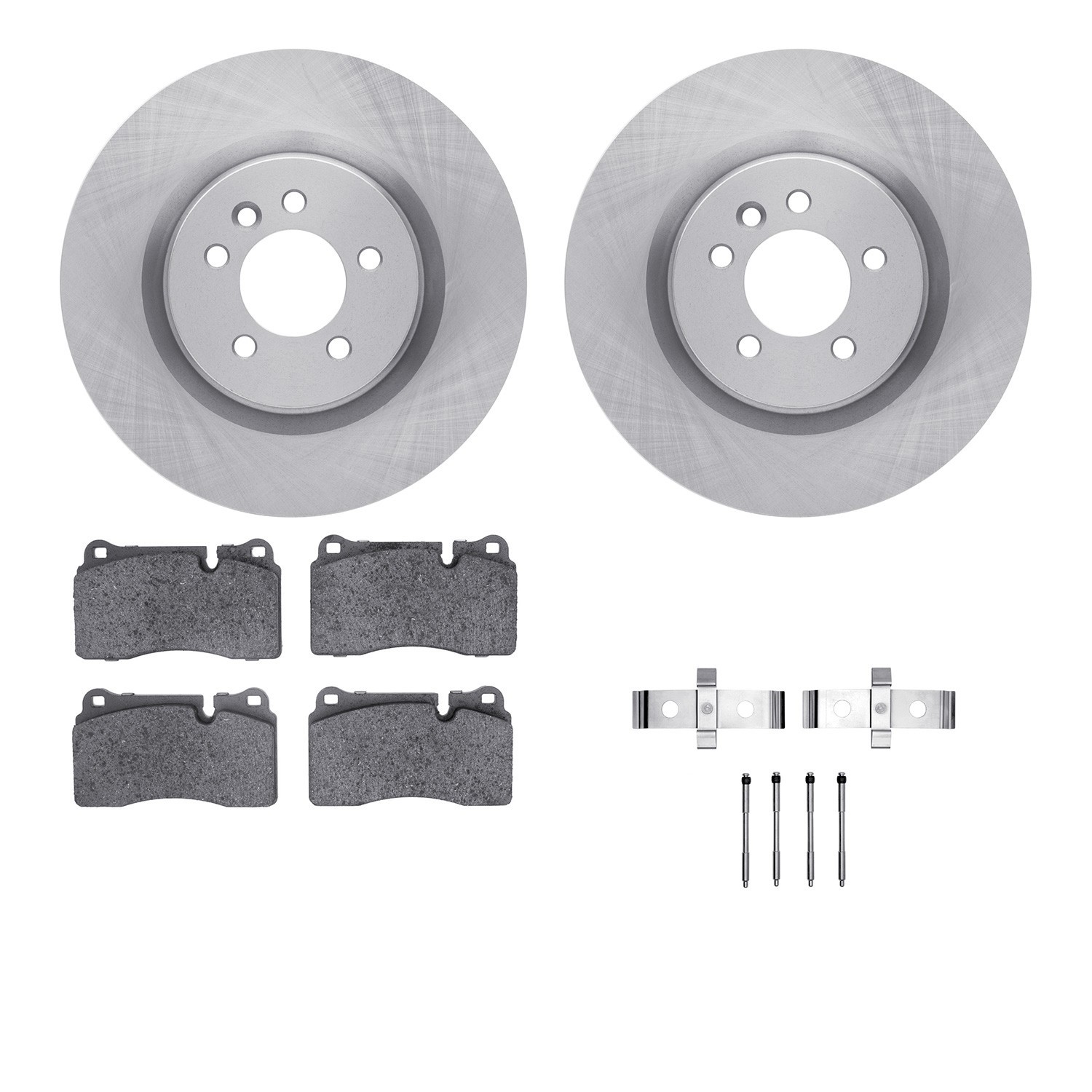 DYN 6612-11038 DFC Rotors with EURO 5000 Ceramic Brake Pads includes Hardware