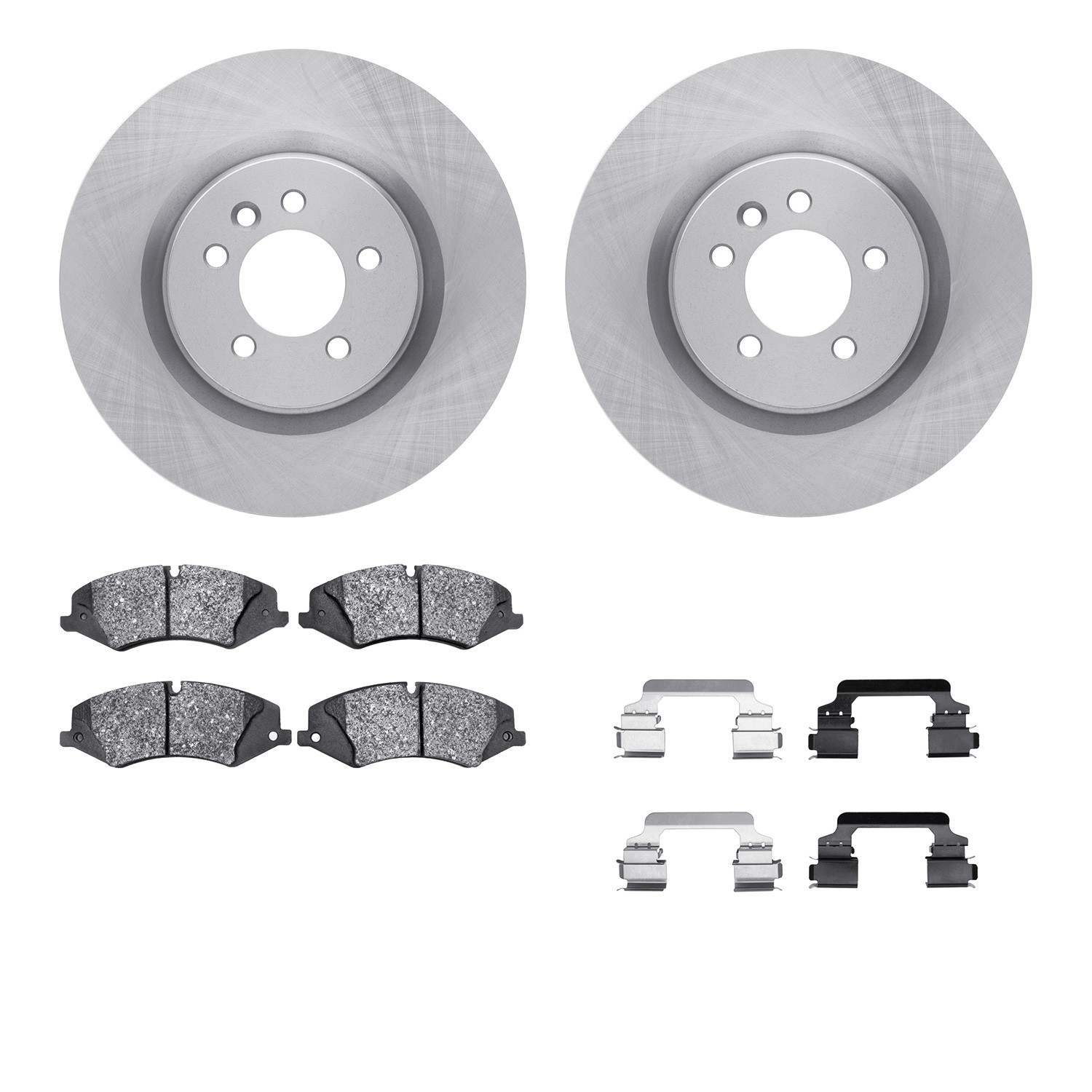 DYN 6612-11039 DFC Rotors with EURO 5000 Ceramic Brake Pads includes Hardware