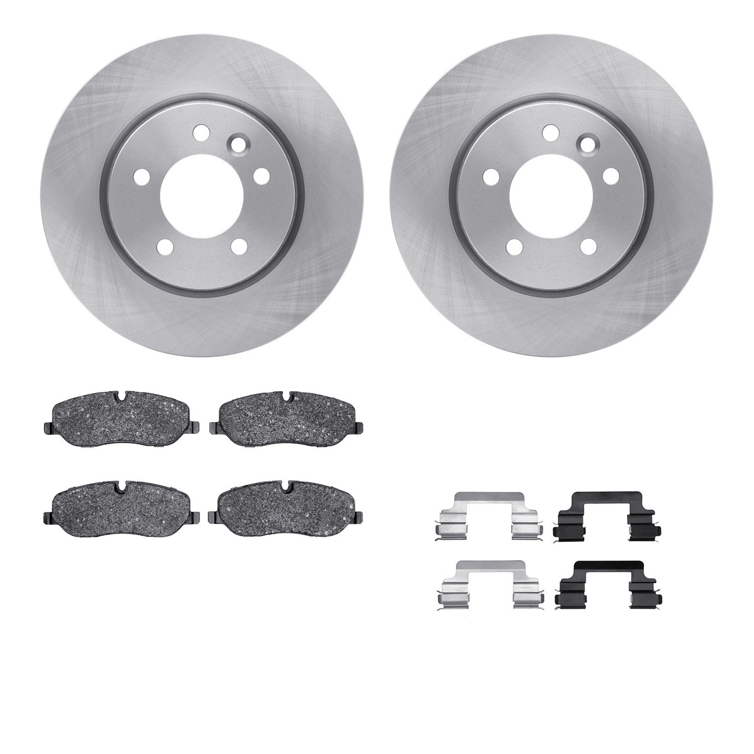 DYN 6612-11047 DFC Rotors with EURO 5000 Ceramic Brake Pads includes Hardware
