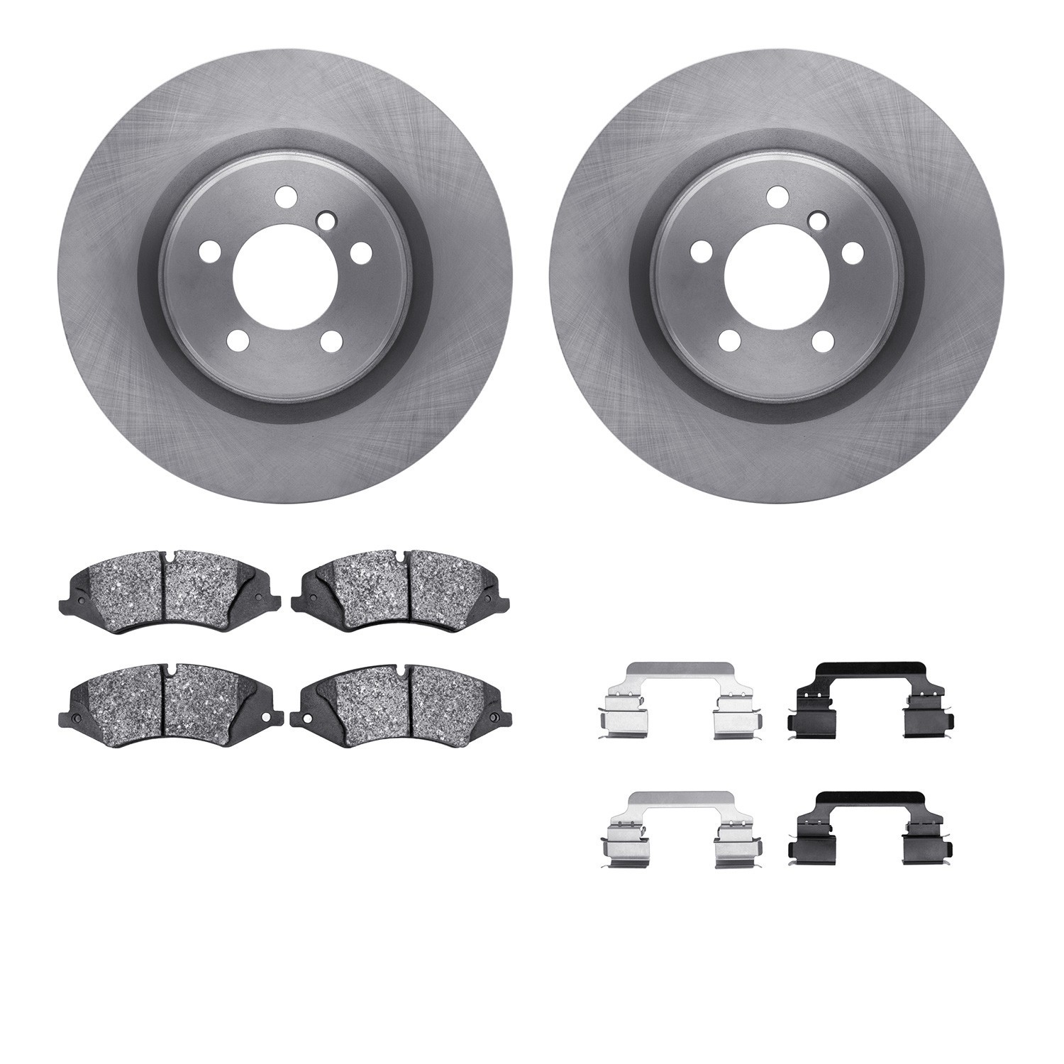 DYN 6612-11055 DFC Rotors with EURO 5000 Ceramic Brake Pads includes Hardware