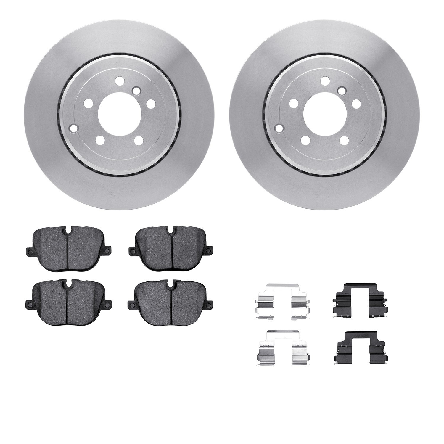 DYN 6612-11071 DFC Rotors with EURO 5000 Ceramic Brake Pads includes Hardware