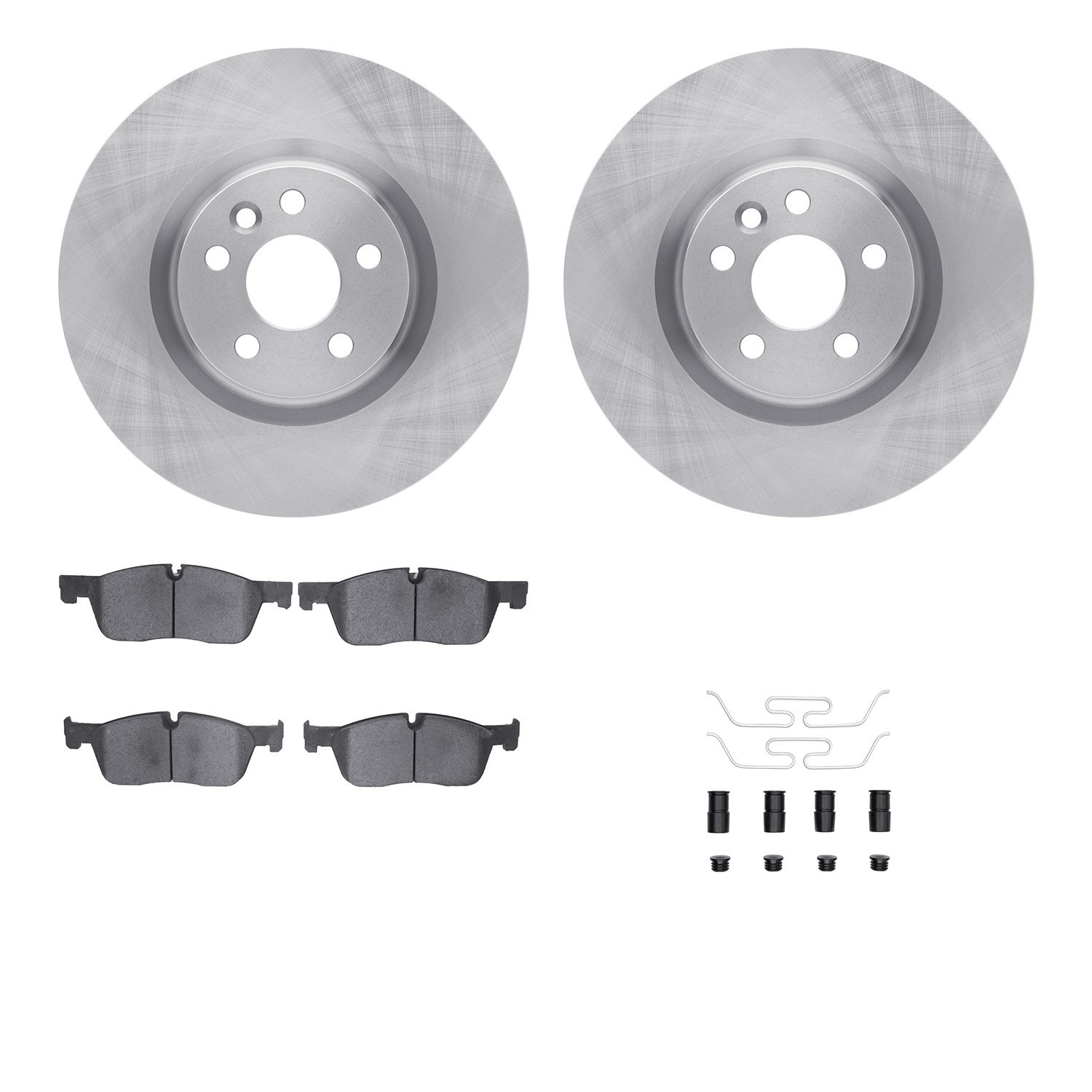 DYN 6612-11099 DFC Rotors with EURO 5000 Ceramic Brake Pads includes Hardware