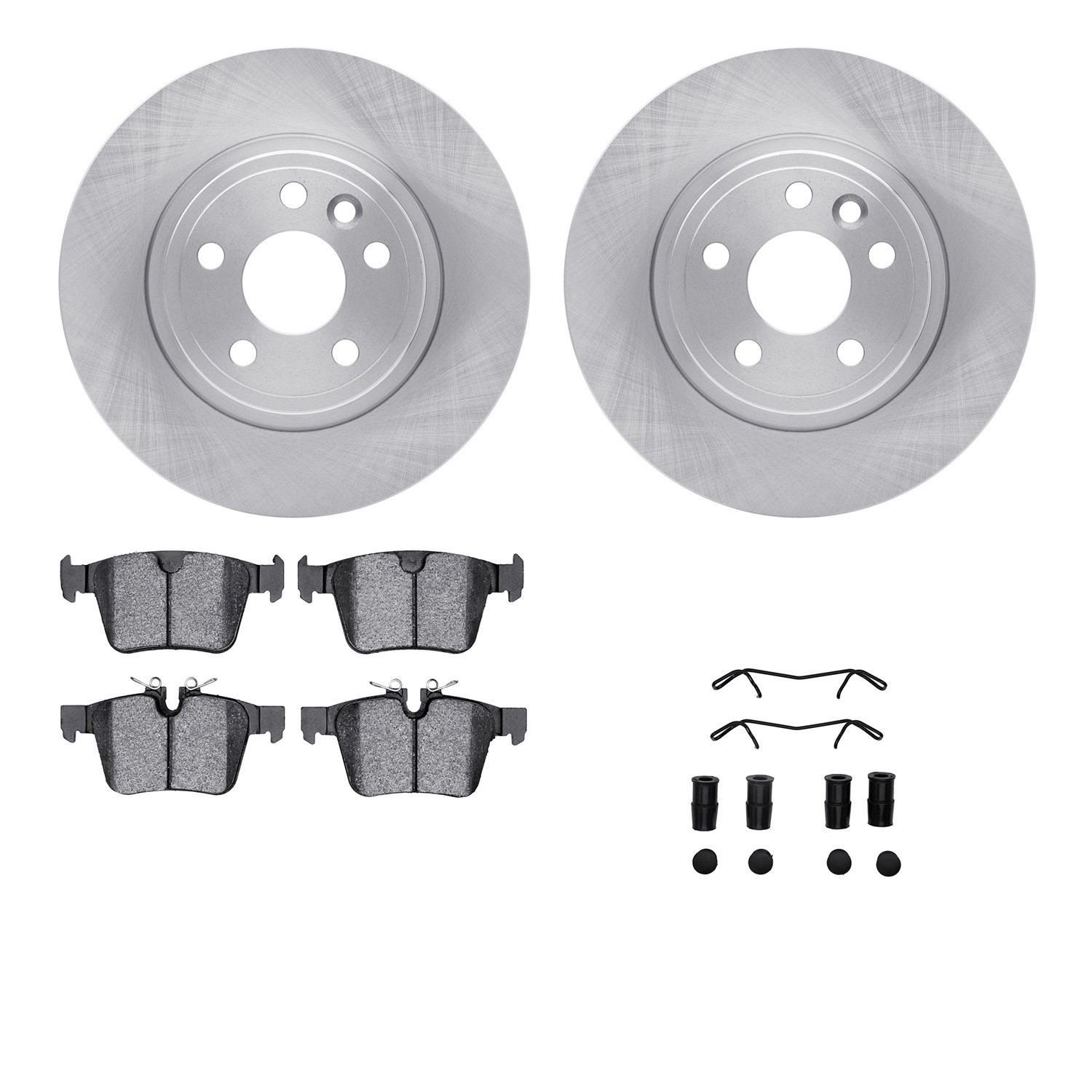 DYN 6612-11107 DFC Rotors with EURO 5000 Ceramic Brake Pads includes Hardware