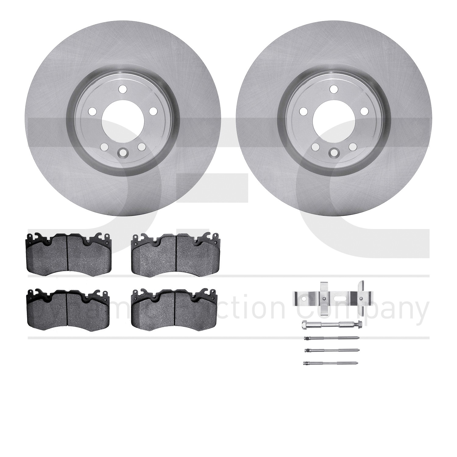 DYN 6612-11115 DFC Rotors with EURO 5000 Ceramic Brake Pads includes Hardware