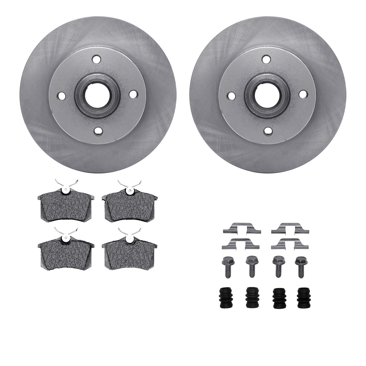 DYN 6612-13409 DFC Rotors with EURO 5000 Ceramic Brake Pads includes Hardware