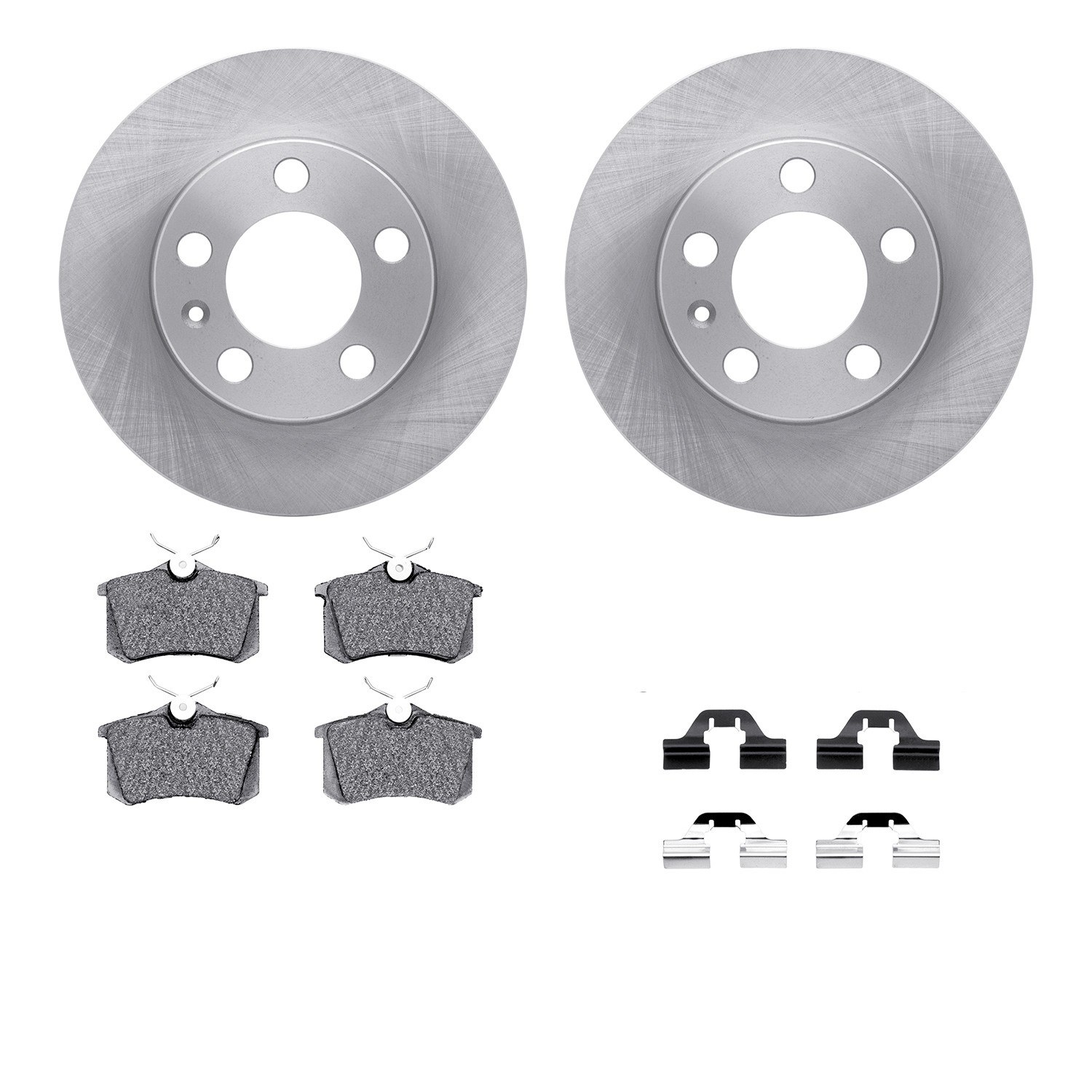 DYN-6612-13416 DFC Rotors with EURO 5000 Ceramic Brake Pads includes Hardware