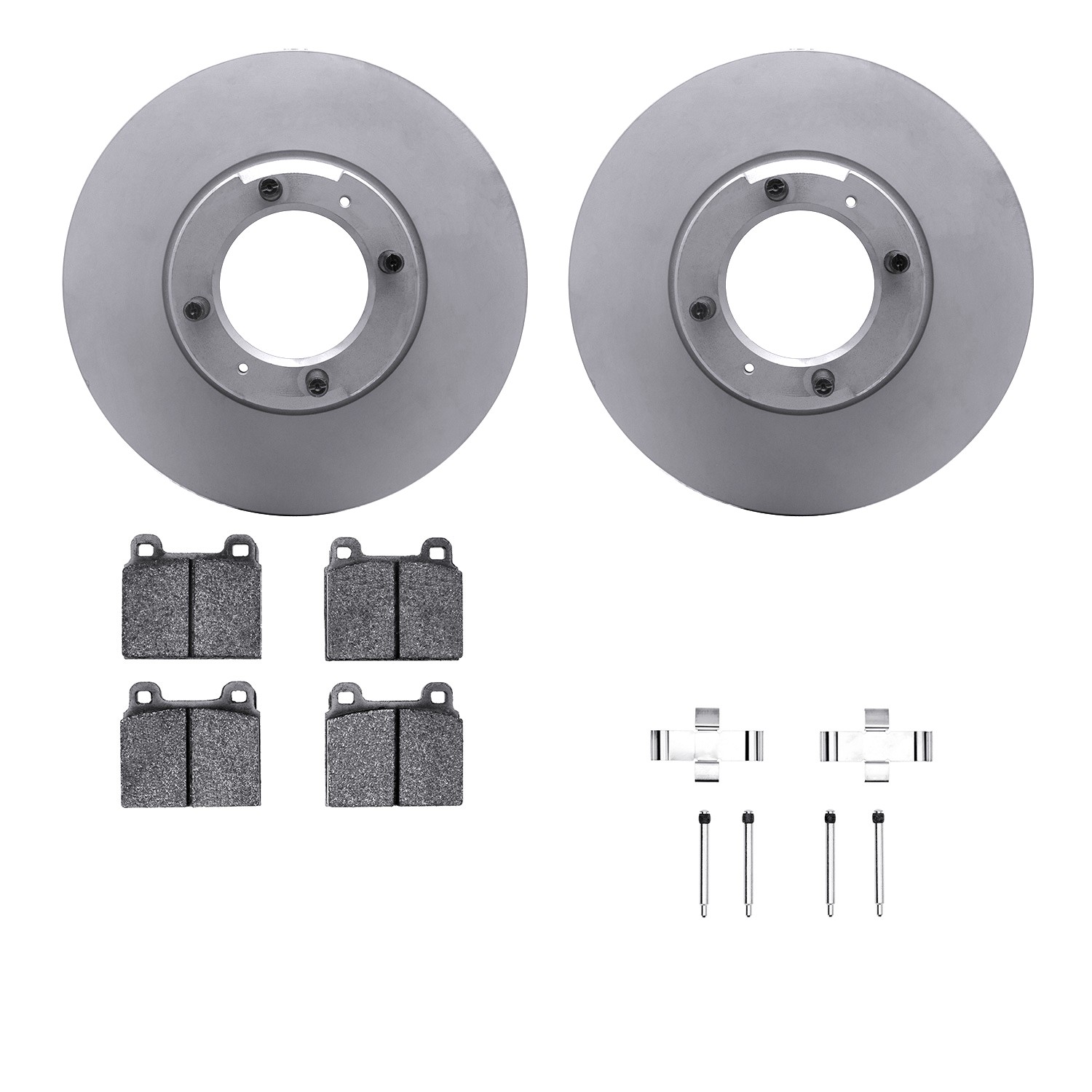 DYN 6612-16015 DFC Rotors with EURO 5000 Ceramic Brake Pads includes Hardware