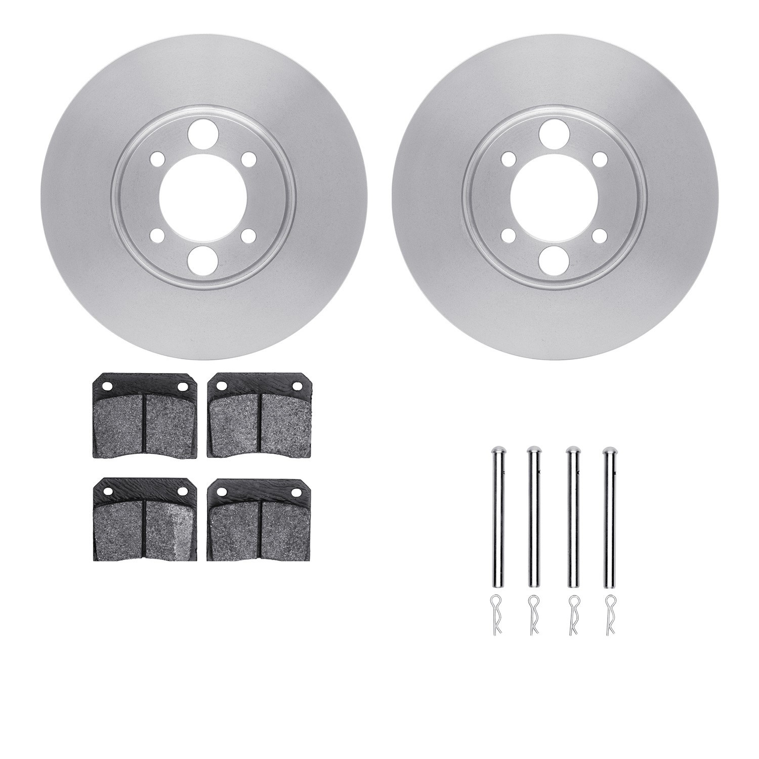 DYN 6612-20003 DFC Rotors with EURO 5000 Ceramic Brake Pads includes Hardware