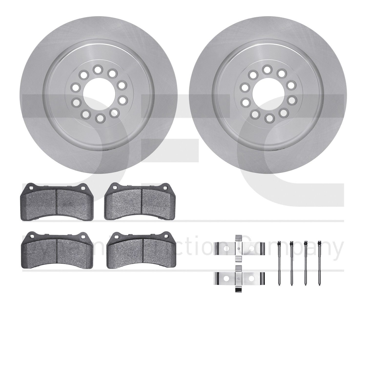 DYN 6612-20039 DFC Rotors with EURO 5000 Ceramic Brake Pads includes Hardware