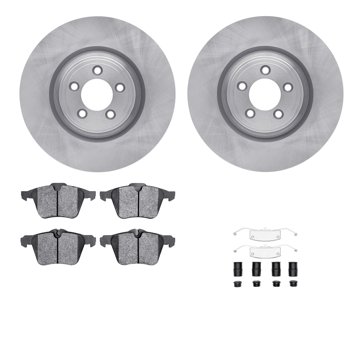 DYN 6612-20064 DFC Rotors with EURO 5000 Ceramic Brake Pads includes Hardware